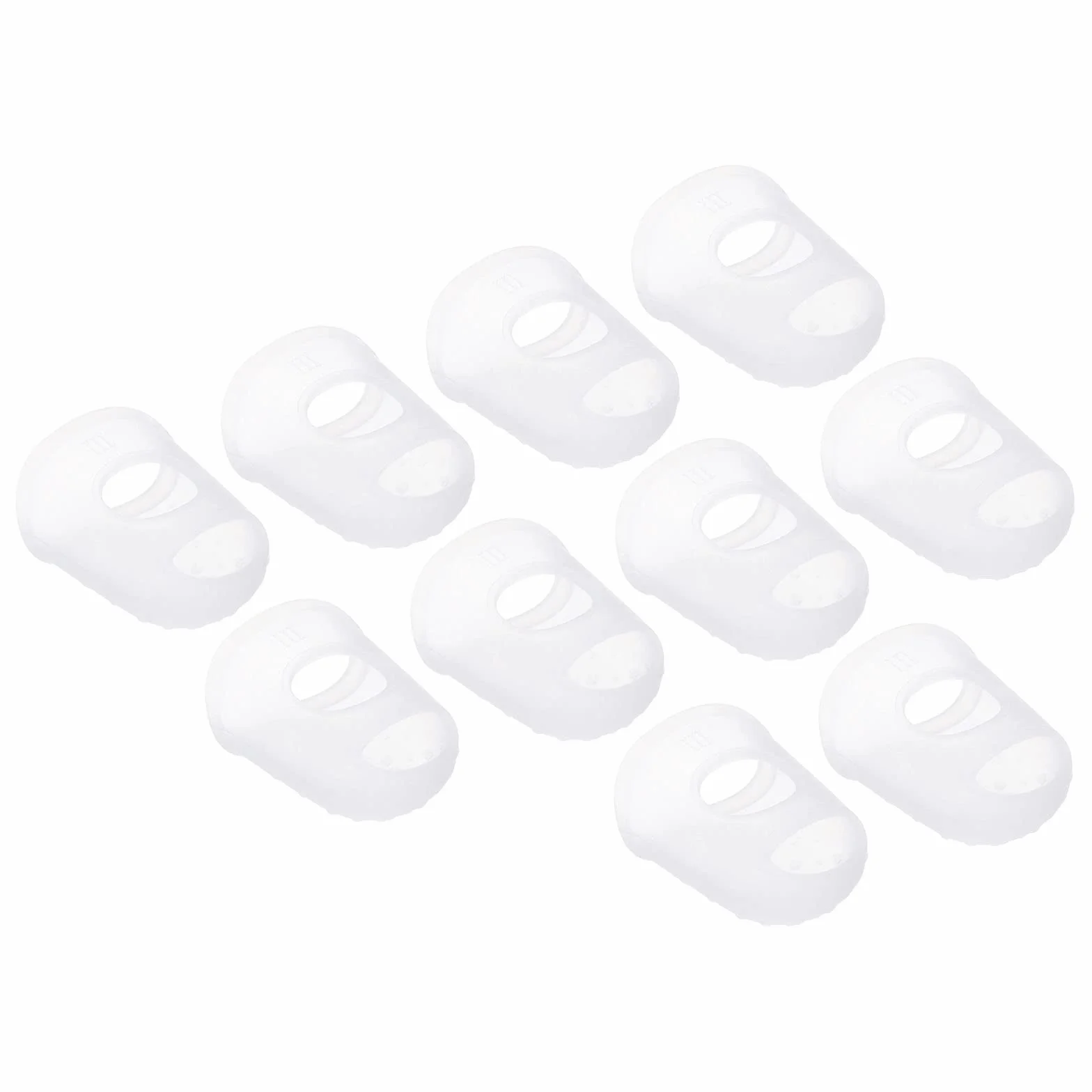 PATIKIL 0.85 Calci Gomma Dita Punte 30pz Silicone Pollice Polpastrelli Protezione Copritastiera Ditale per Chitarra Trasparente