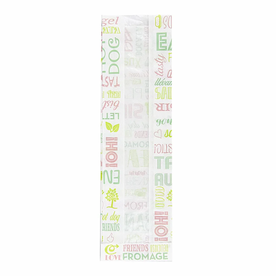 Sacchetti Baguette con finestra Eco 32 G/M2 9+4,5X30 cm Bianco Perg. Antigrasso 250 pezzi