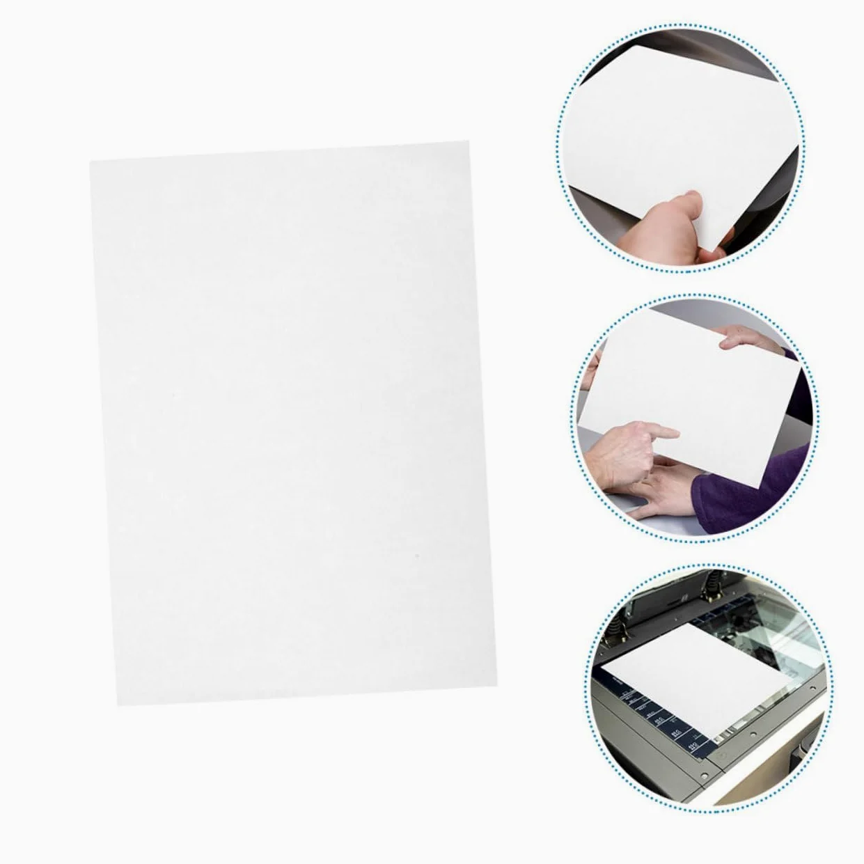 Etichette Adesive Autoadesive Stampabili A4 per Stampanti Laser e Getto D'inchiostro, Carta Termica Bianca Resistente All'abrasione, 100 Fogli per Ufficio e Packaging