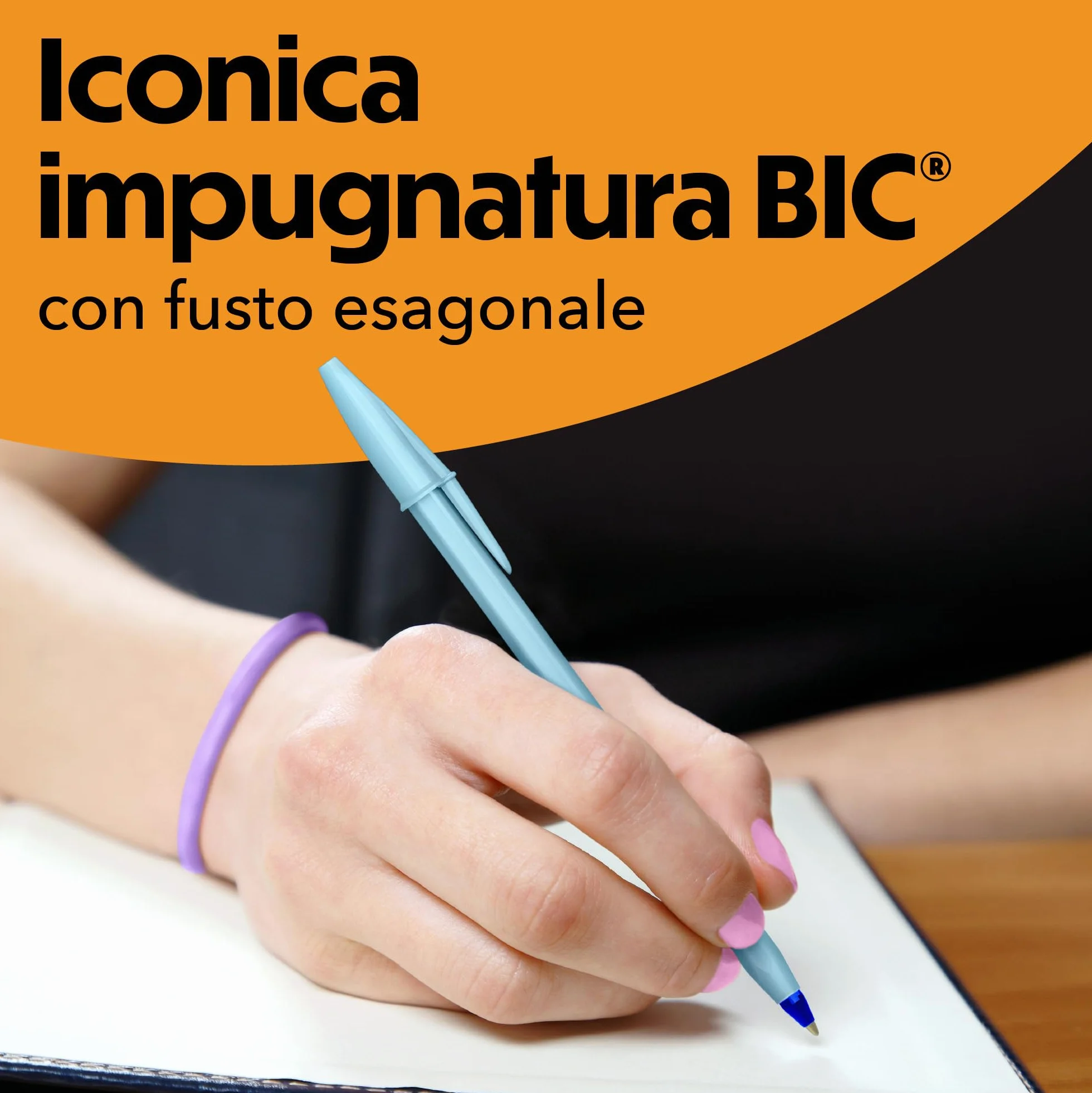 Penne a sfera BIC Cristal Pastel punta media 1,00 mm ricaricabili inchiostro blu confezione da 10