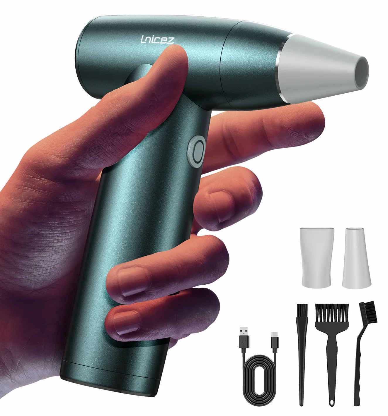 aria compressa elettrico 150000 RPM rimuovi polvere aria compressa 【Potente motore senza spazzole e senza nucleo】 【Elegante tutto in metallo】air duster un'alternativa all' aria compressa spray per pc