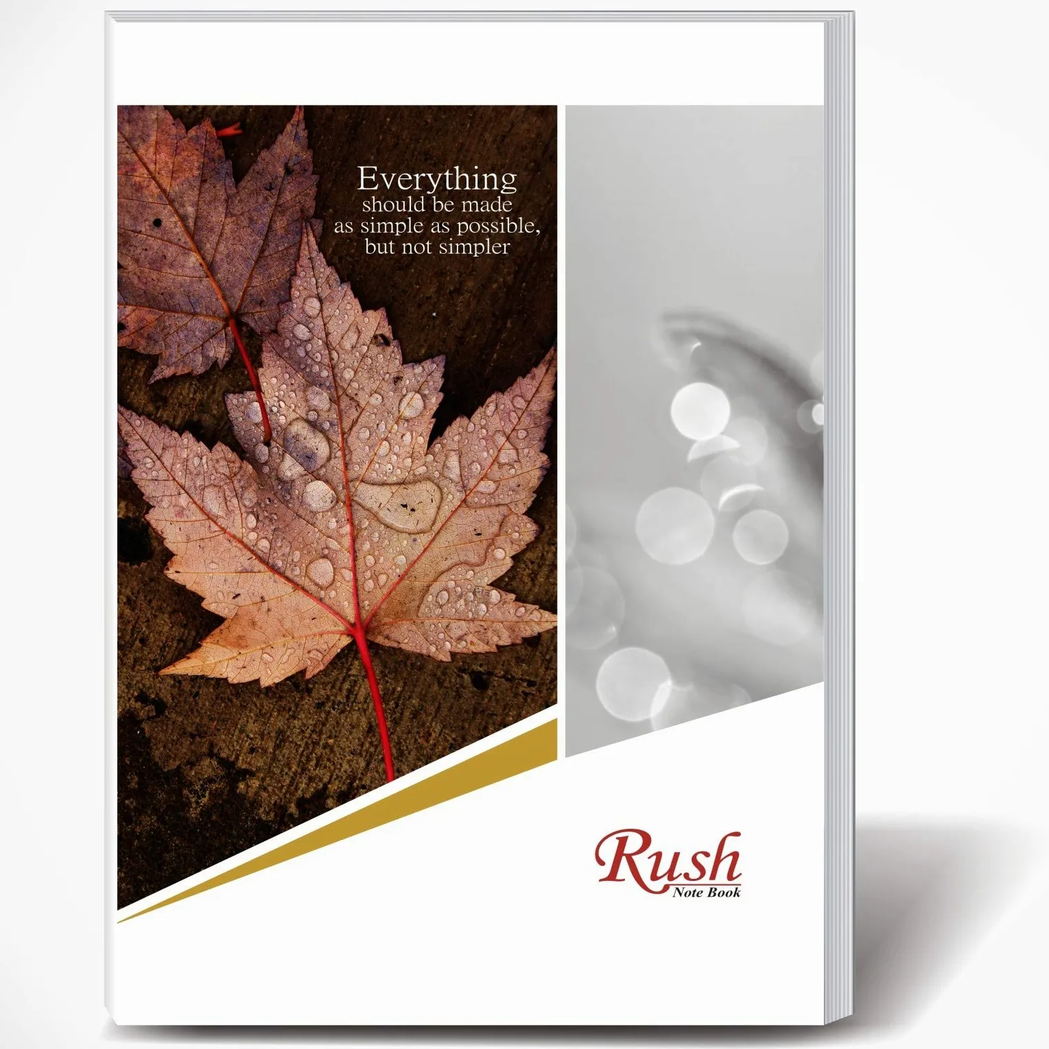 RUSH NOTE BOOKS Quaderni formato A4 - 180 pagine, 29 x 21 cm, copertina morbida, a righe (set da 6)