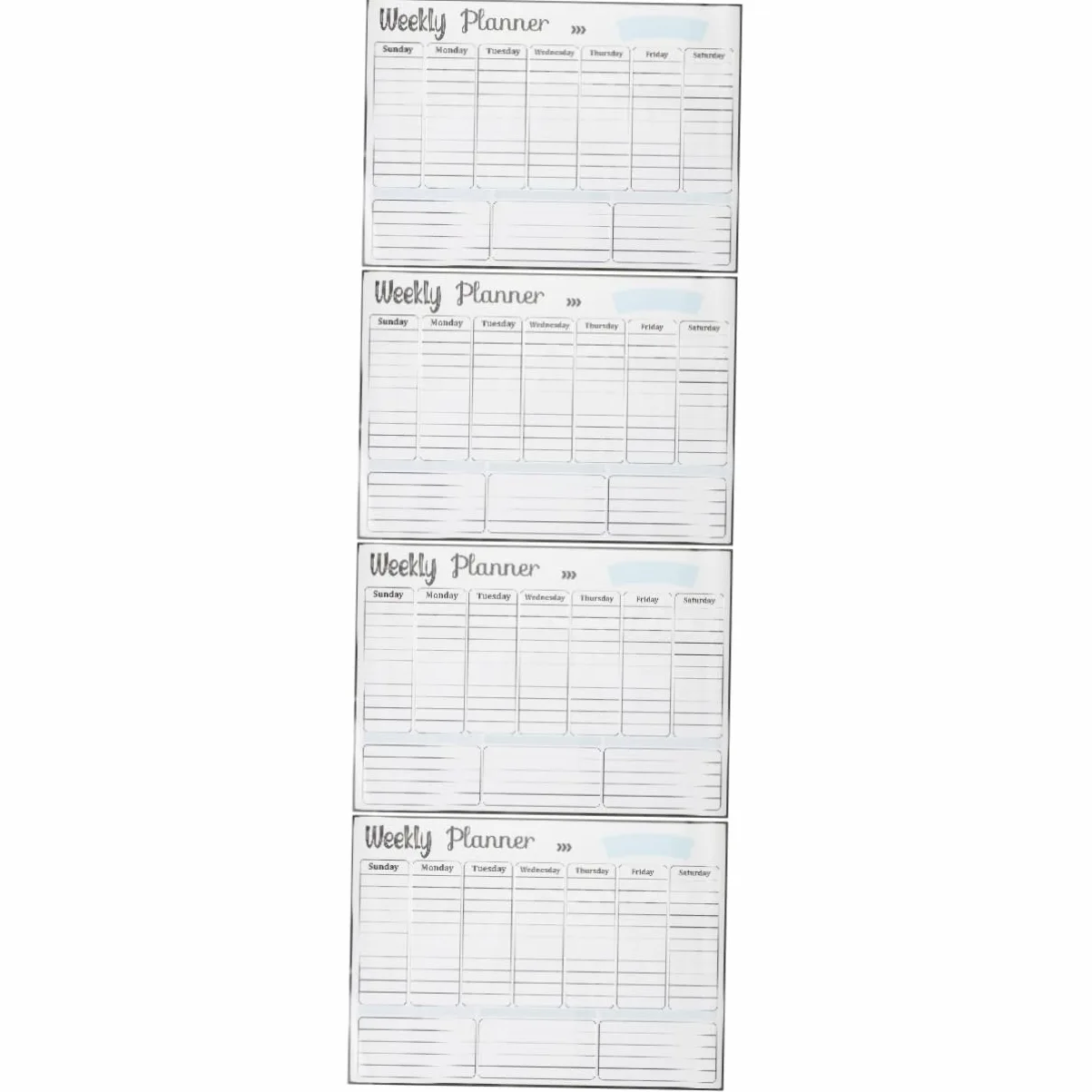 Tofficu 4pezzi Lavagna Magnetica Per Frigorifero Calendario Cancellabile e Planner Settimanale Messaggi Facili Da Scrivere Soluzione Pratica Per Organizzazione Familiare e Promemoria