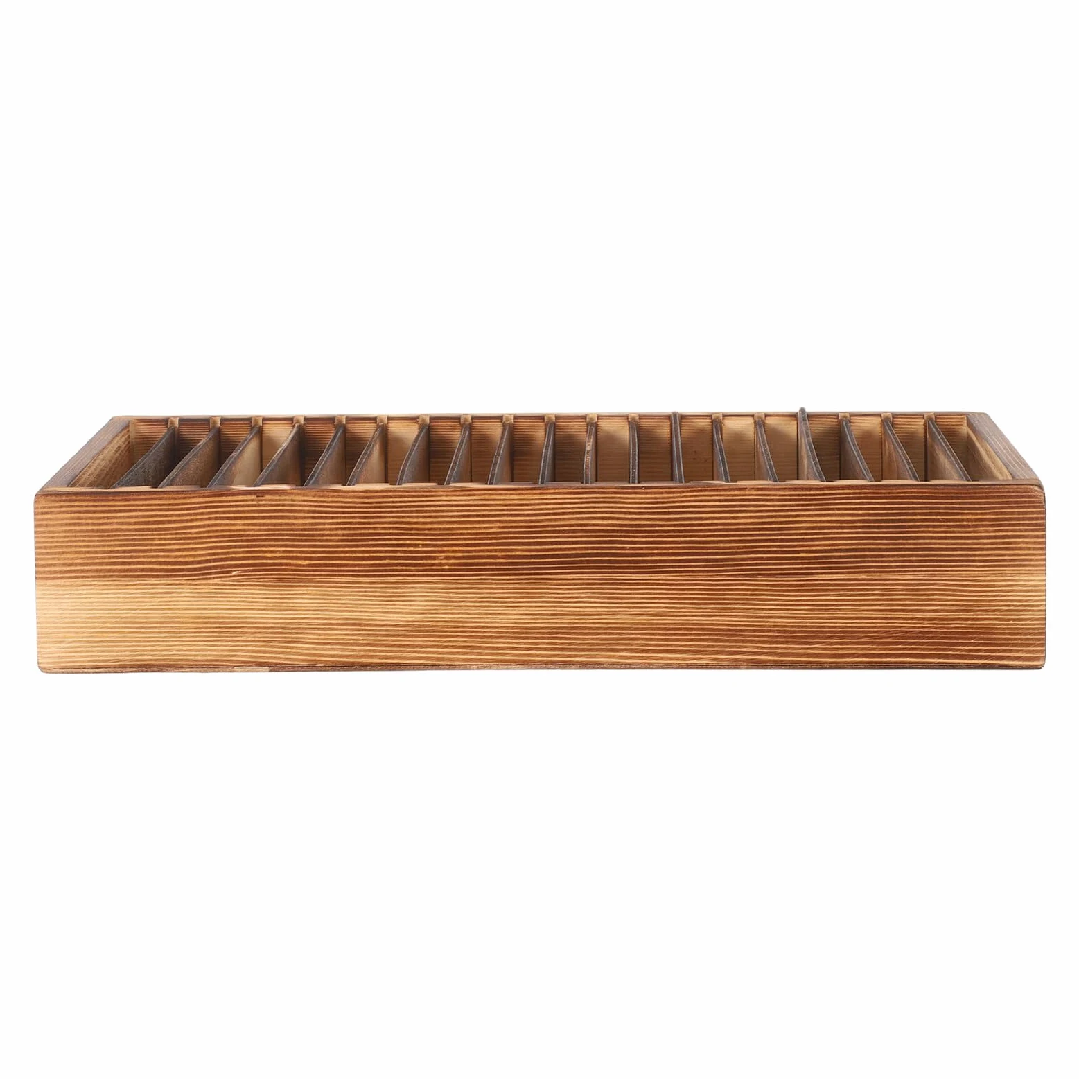 Porta Biglietti da Visita in Legno Naturale con 20 Divisori Staccabili Organizzatore di Carte Portatile Multifunzione per Ufficio e Scrivania Scatola Porta Carte Elegante e