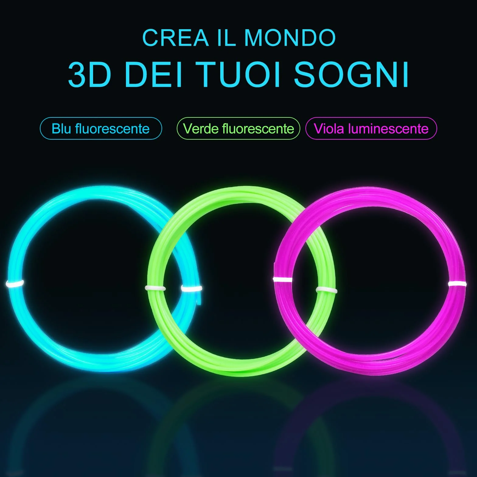 Kretrum 40 colori 3D penna filamento PLA 1,75 mm compatibile MYNT3D SCRIB3D 394 piedi