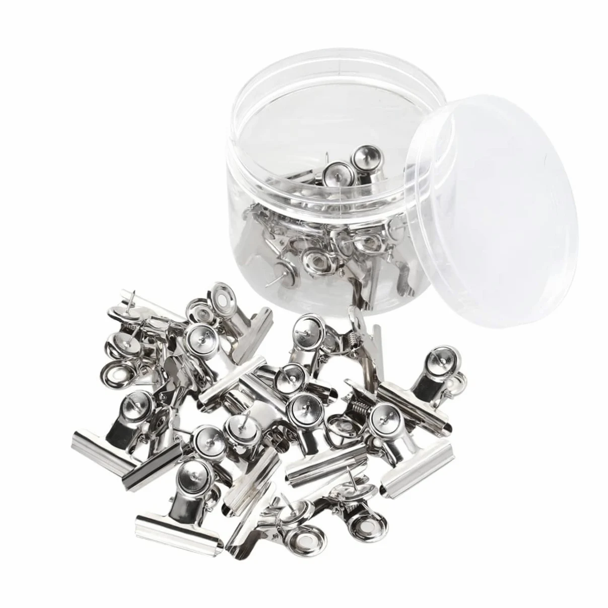 NUOBESTY 60pezzi Clip Binder Metalliche Per Ufficio Clip Da Scrivania Regolabili Per Organizzare Documenti e Forniture Di Cancelleria Confortevoli e Resistenti Nero