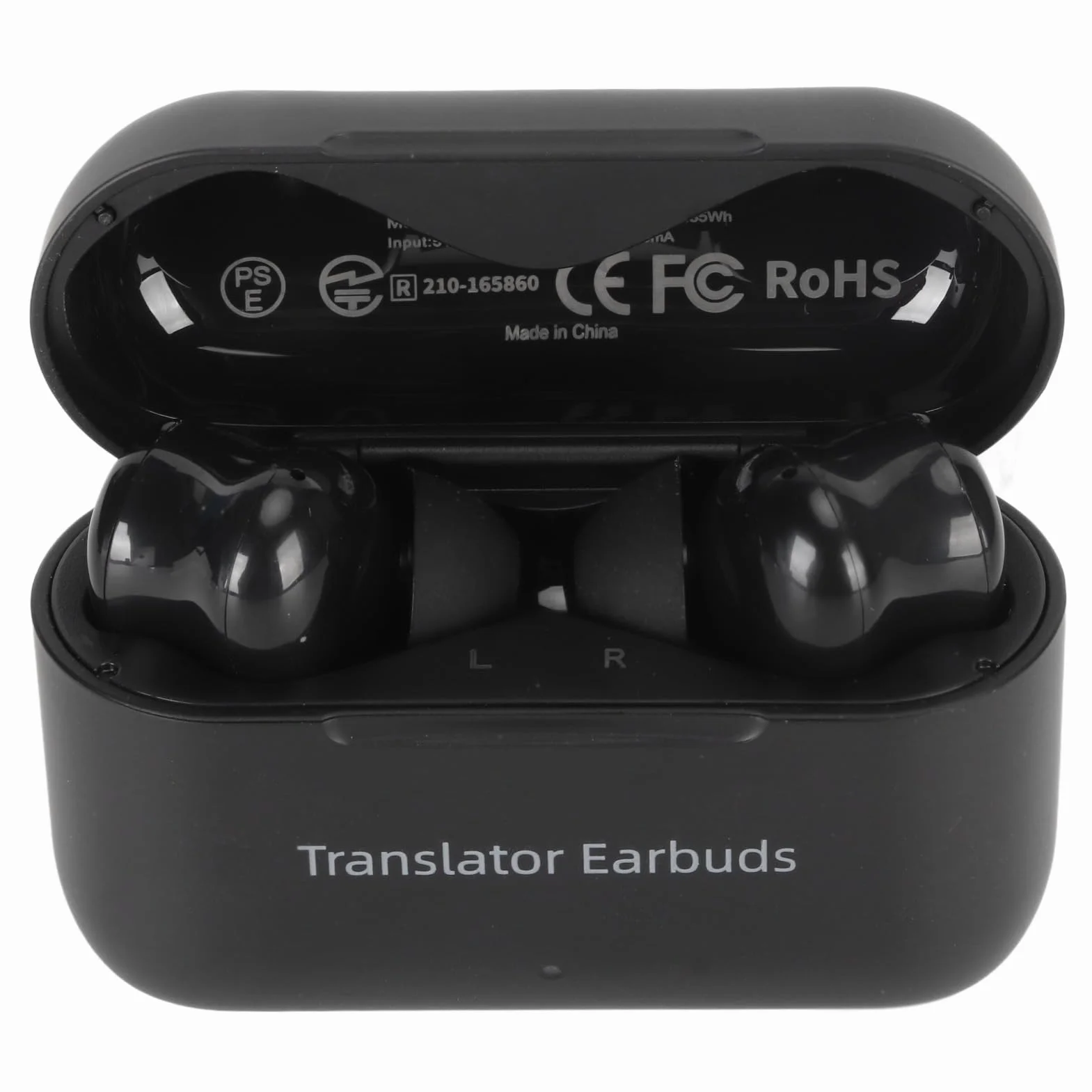Auricolari per Traduttore di Lingua Traduzione in Tempo Reale Dispositivo Wireless per la Riduzione del Rumore per Viaggiatori e Uomini D'affari (Nera)