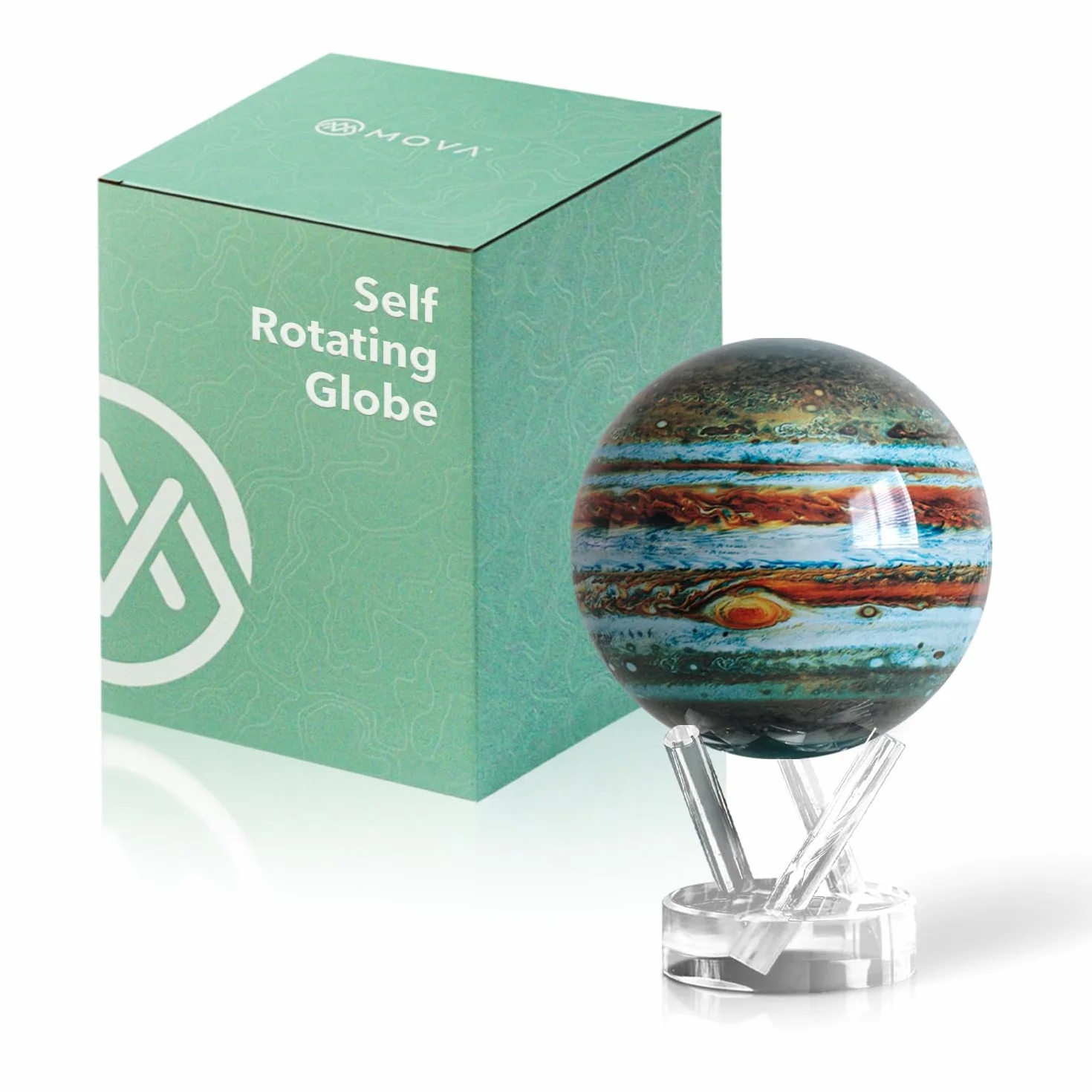 MOVA Globes Venere Classico (4,5") | Mappamondo Auto-Rotante a Energia Luminosa |Silenzioso, Senza Batterie né Fili |Decorazione da Scrivania o Idea Regalo Globo Spazio