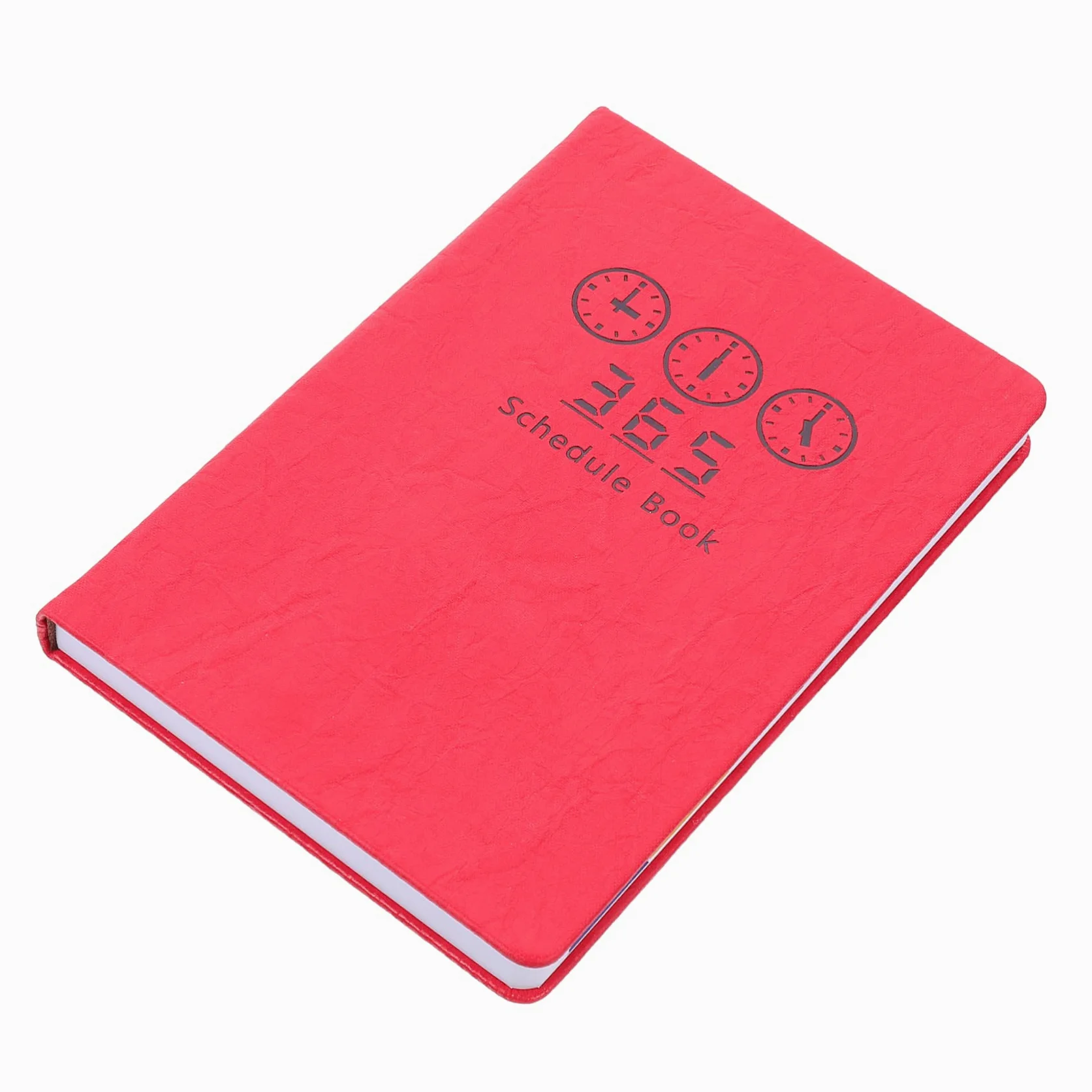 Agenda Giornaliera 2023 A5 in Carta, Diario Rosso 1 Pezzo | Disegno Semplice, Pagine Interne Delicate, Formato Compatto Facile da Riporre e Trasportare
