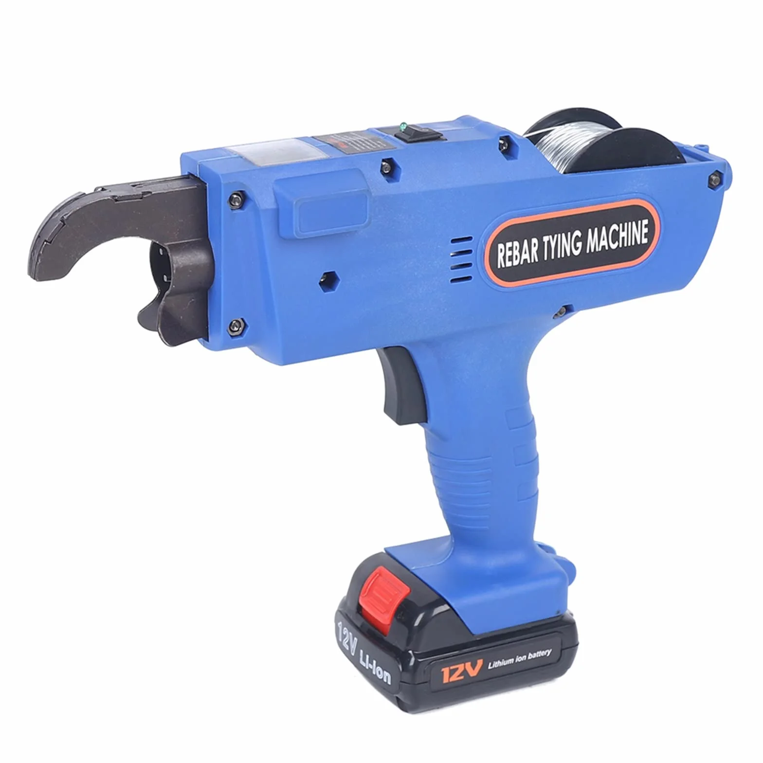 Rilegatrice automatica Legatrice in filo di acciaio Batteria Set elettrico con caricatore Filo di rilegatura Raccoglitore rinforzato Legatore di calcestruzzo rinforzato per macchina
