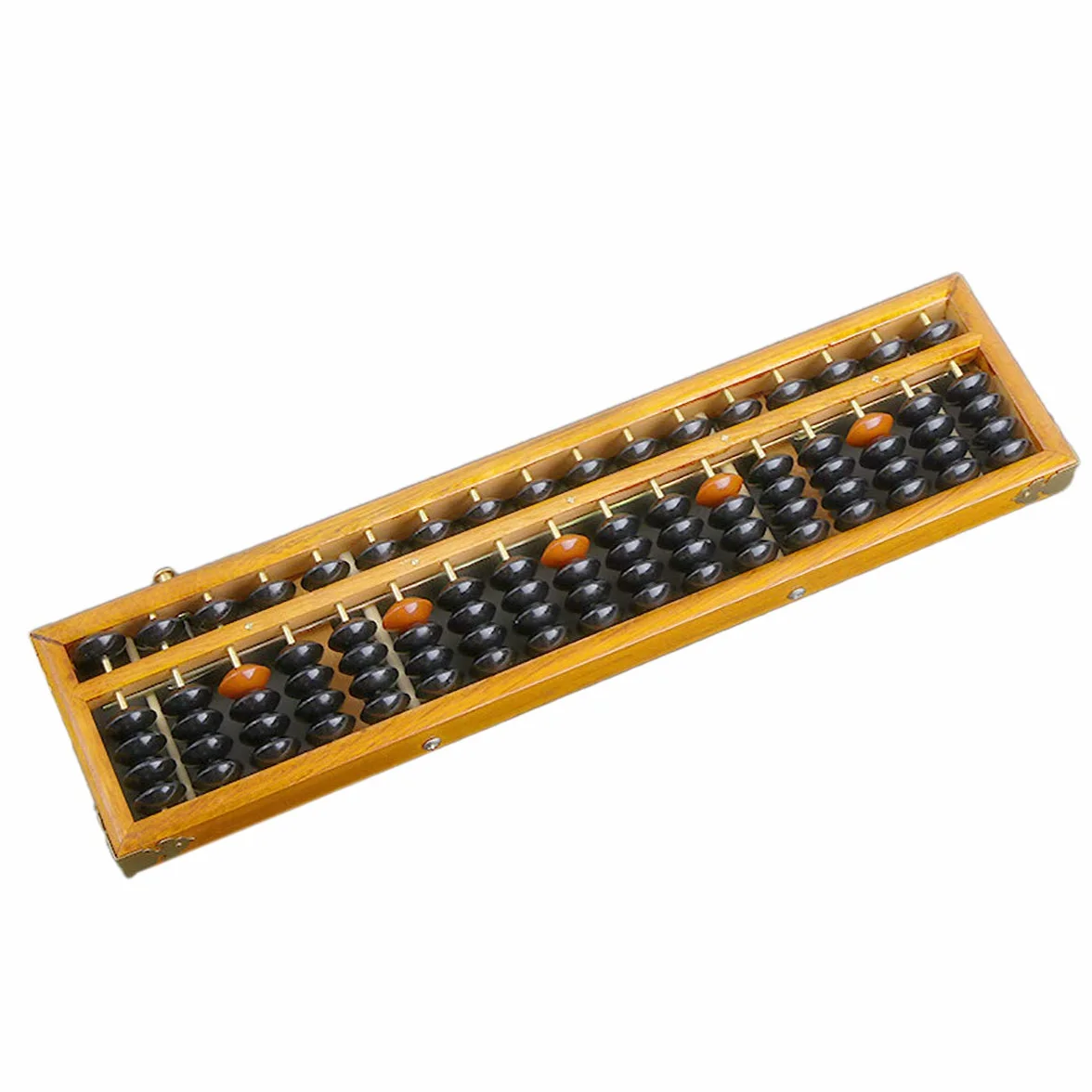 Abaco in legno Soroban, 17 file di numeri, strumento di calcolo cinese/giapponese con pulsante di ripristino, 35,56 cm, stile vintage