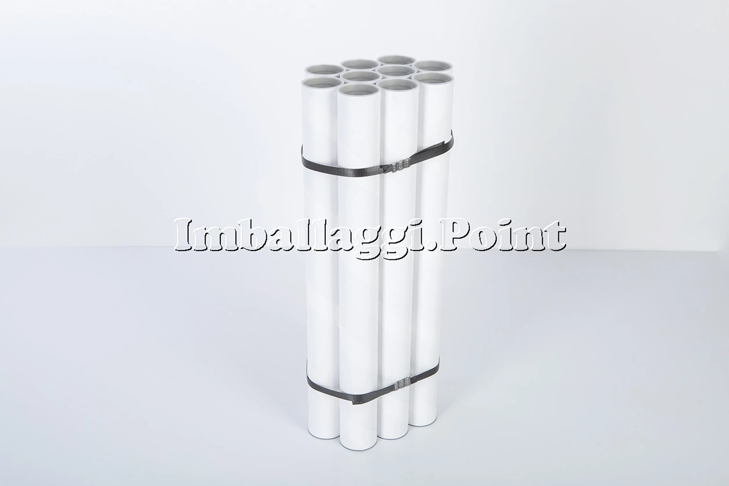 IMBALLAGGI.POINT - 10 pezzi TUBI CARTONE con TAPPO PLASTICA SPEDIZIONI POSTALI ALTEZZA 1000 mm x 60mm DIAMETRO BIANCHI FORMATI GRANDI POSTER