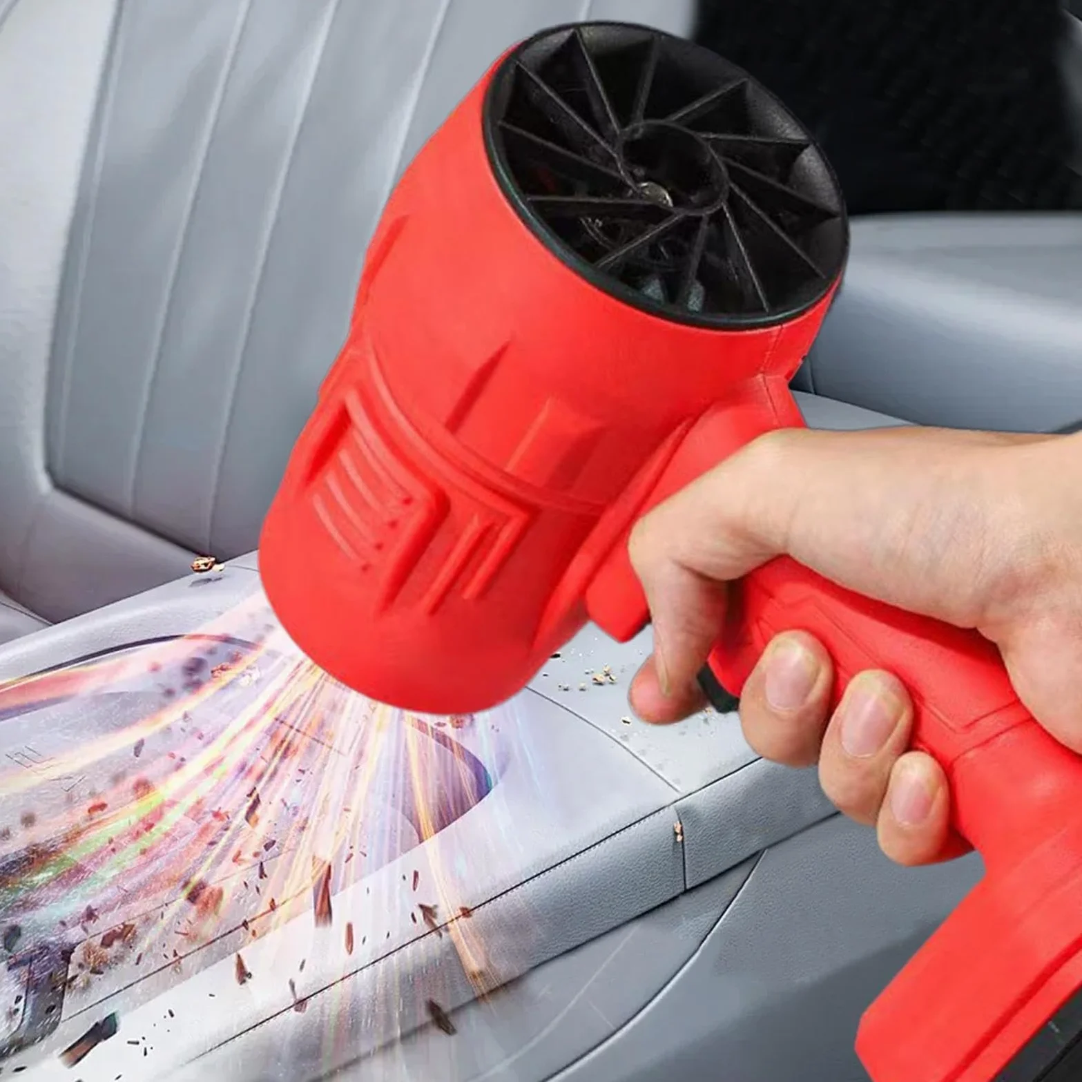 Soffiatore a turbina senza fili, portatile | Soffiatore ad aria compressa con spruzzatore a secco da 322 km/h, per interni auto e elettrodomestici