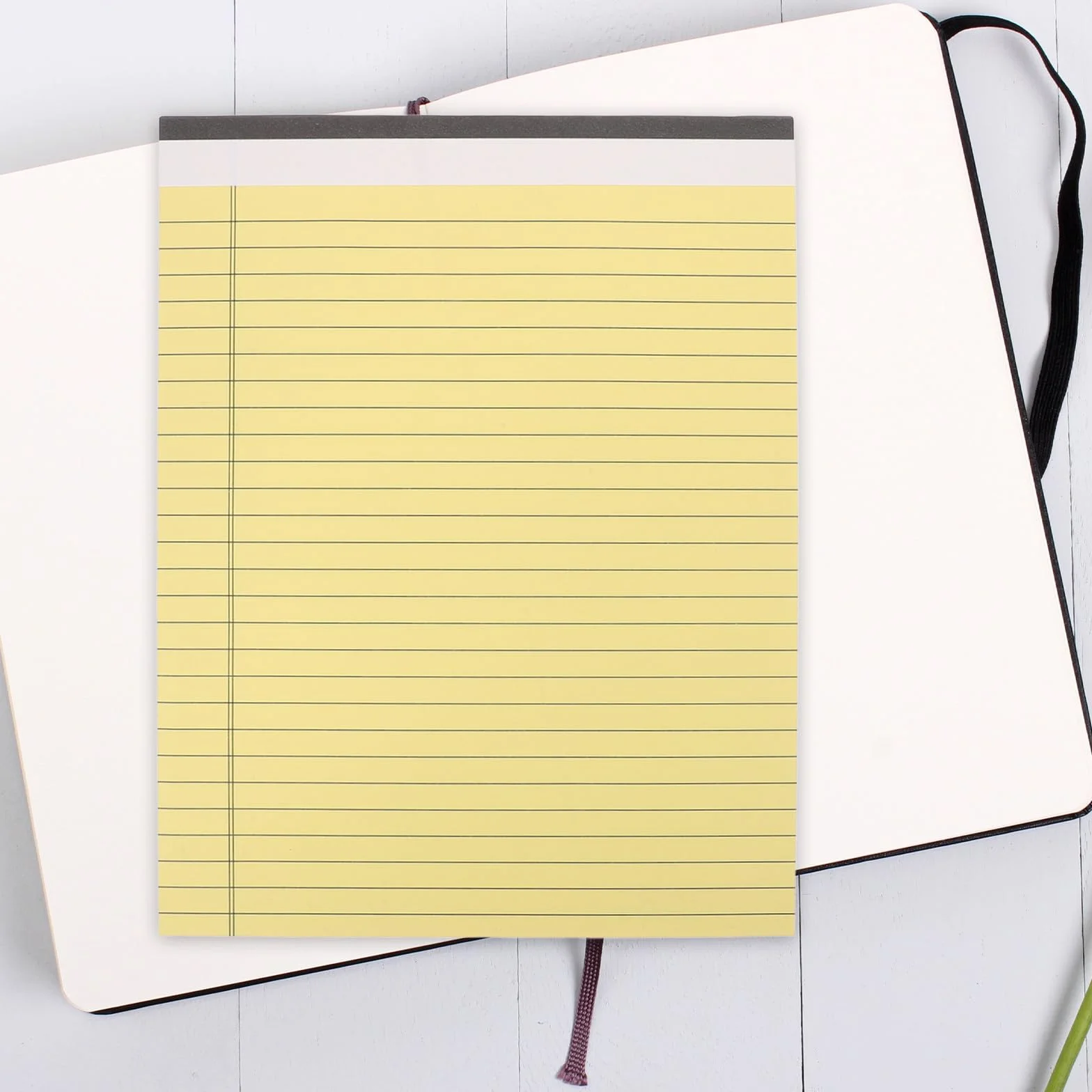 VICASKY Blocco Note Legale Giallo per Prendere Appunti 10 Pezzi 30 Pagine Doppia Stampa e Perforate, Carta Spessa Taccuino Portatile per Scuola e Ufficio