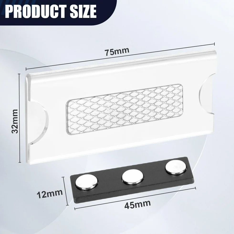 Targhette Magnetiche Porta Badge 10 Pezzi con 3 Magneti Al Neodimio per Giacche