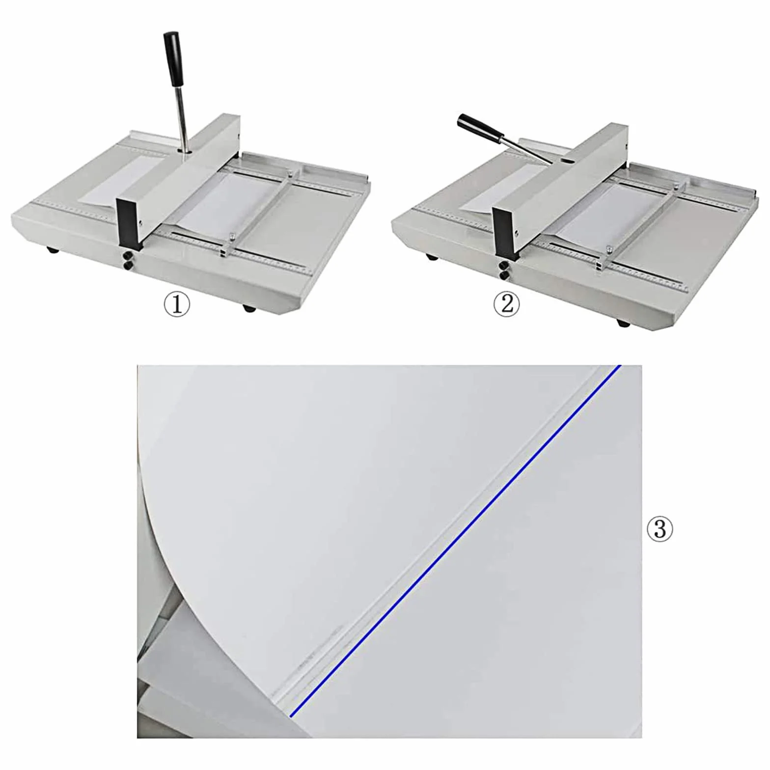 Macchina per cordonatura, piegatrice Manuale da 18 Pollici e 460 mm, Macchina per cordonatura con copertine Lucide, piegatrice per impieghi gravosi con 2 Blocchi magnetici per Carta A4