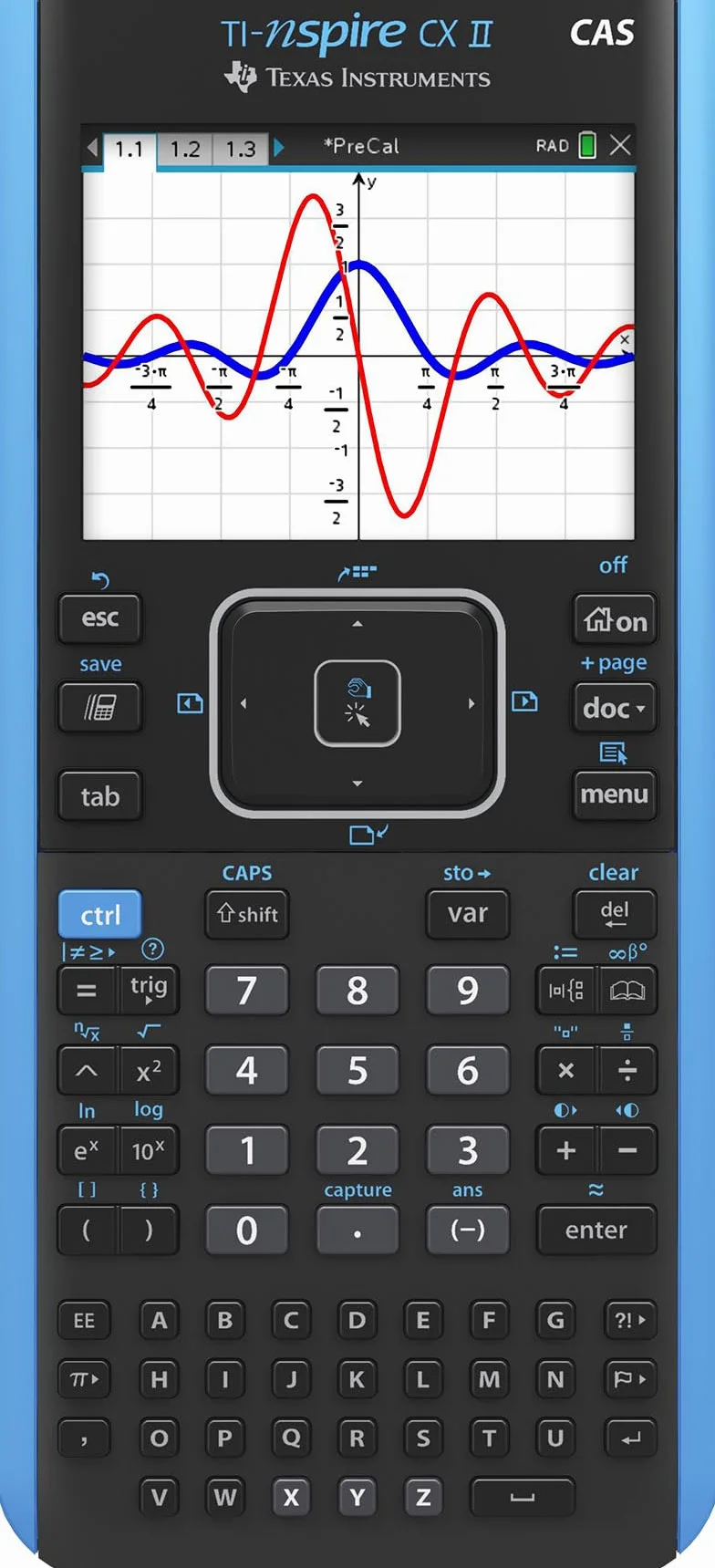 Texas Instruments TI-Nspire CX II CAS Calcolatrice grafica a colori con software per studenti (PC/Mac)