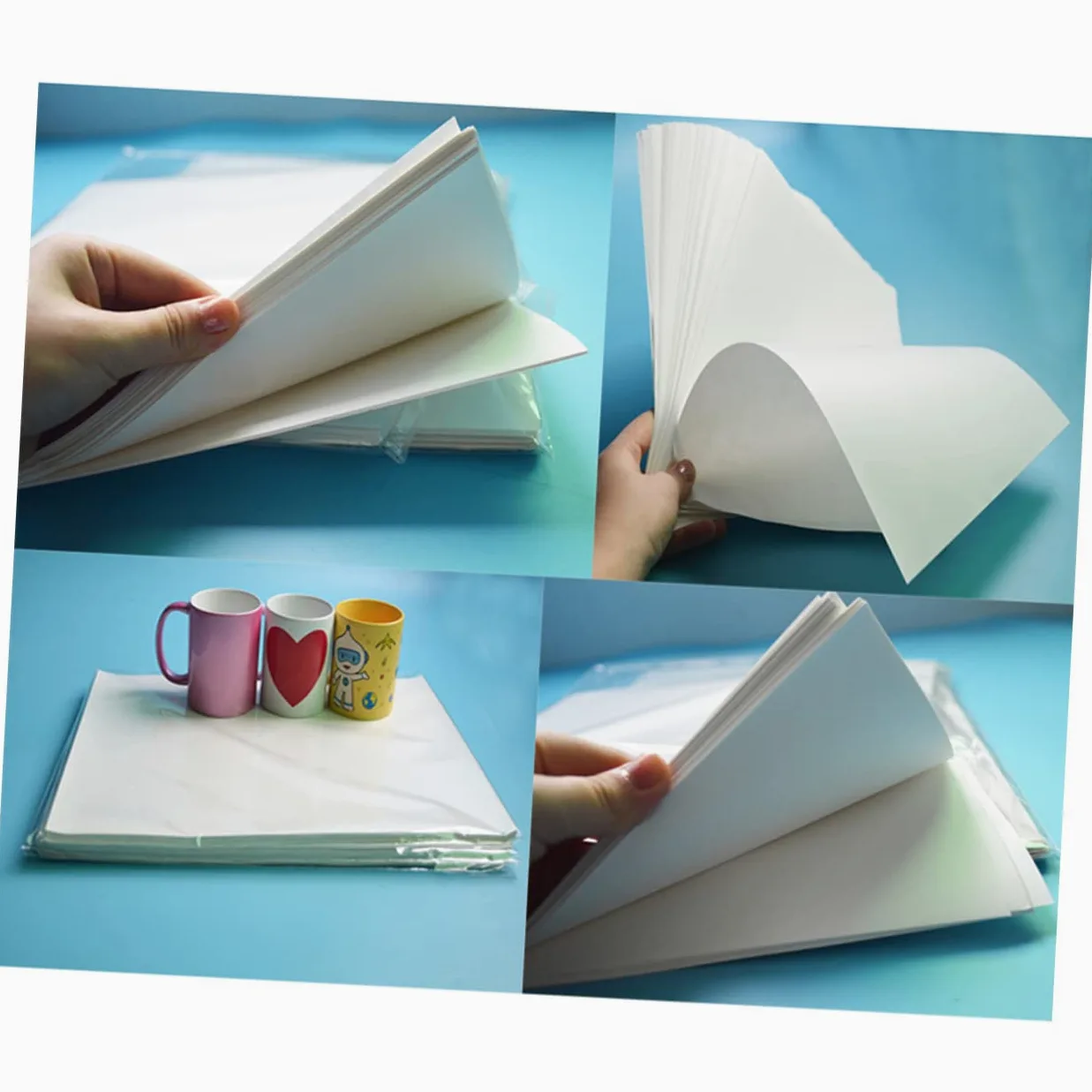 100 Fogli Carta Per Sublimazione A4 Carta Per Trasferimento Termico A4 Bianca Per Trasferimento A Sublimazione