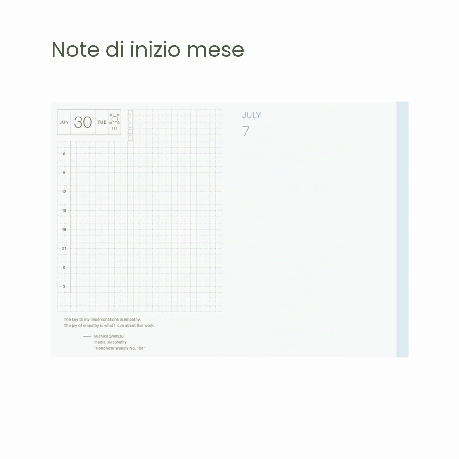 Hobonichi Techo 2026 Original Book – A6, inglese, giornaliero, inizio gennaio, inizio lunedì, planner