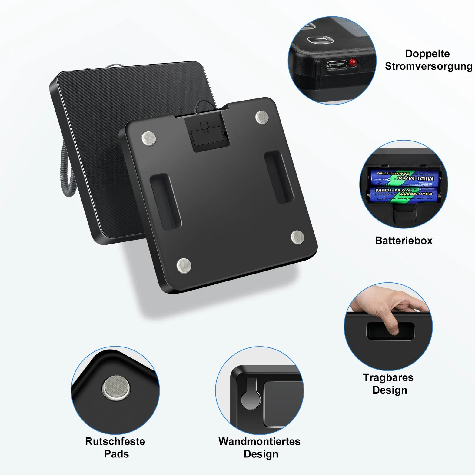 Bilancia Digitale 200 kg/10 g Alta Precisione con Hold/Tara, Visualizzazione LCD