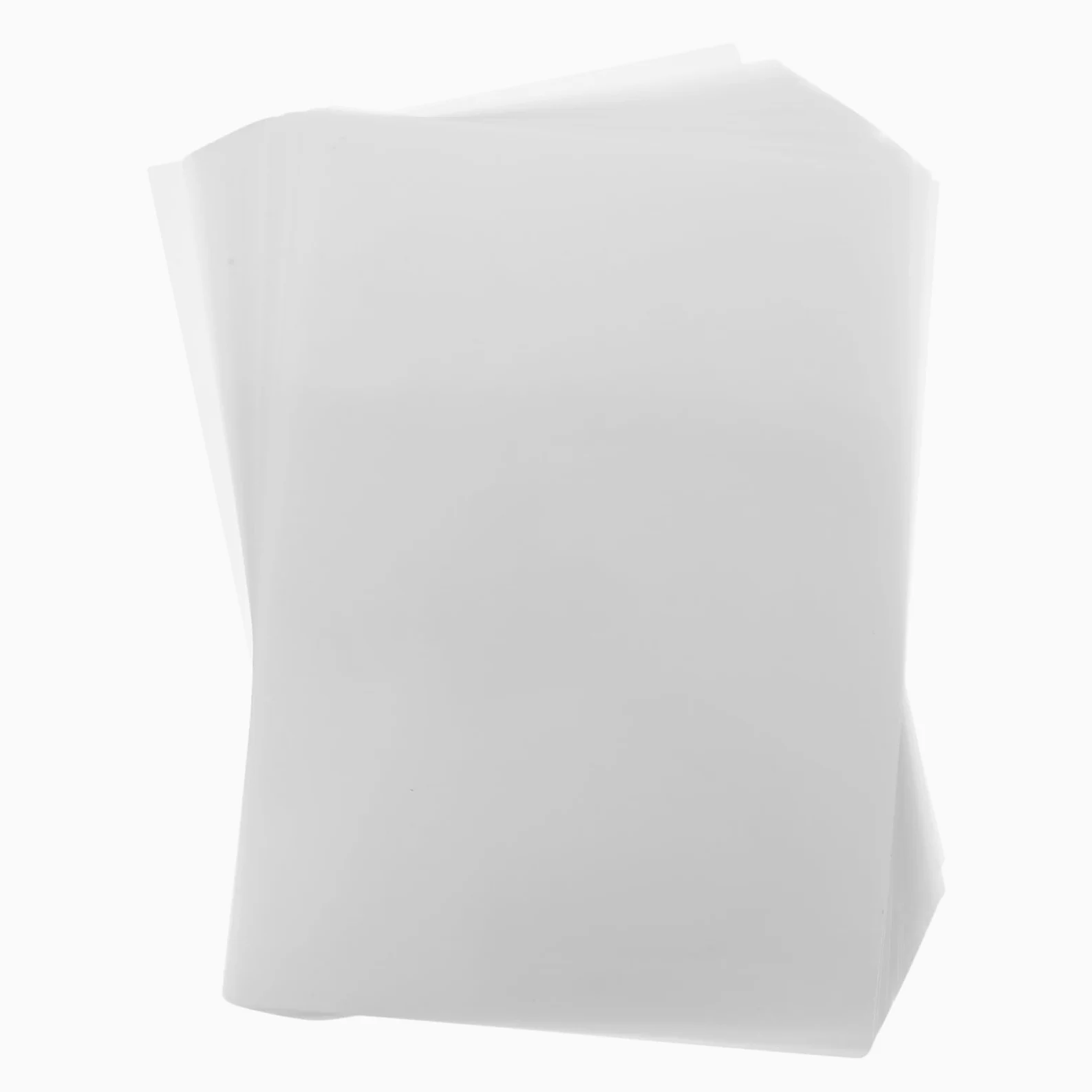 Pellicole Termiche per Plastificazione 100 Pezzi 50 Mic Bianco | Pet Eva, Trasparenza Elevata, Superficie Pulibile, per Documenti e Poster