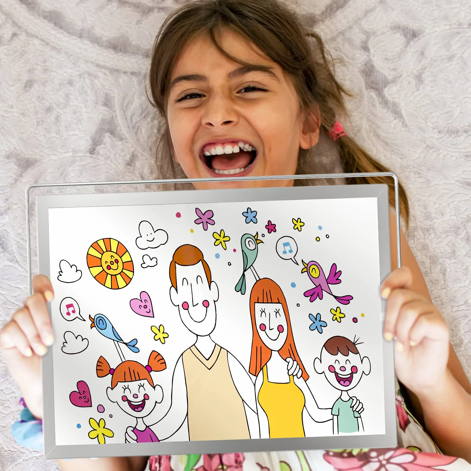 Nicpro A3 Magnetica Lavagna Cancellabile con supporto 40 x 30 cm Piccola Lavagna Bianche Con 8 Pennarello, 1 Gomma a Secco Per Disegno, Scuola, Casa, Ufficio - Doppia Faccia Mini Lavagna