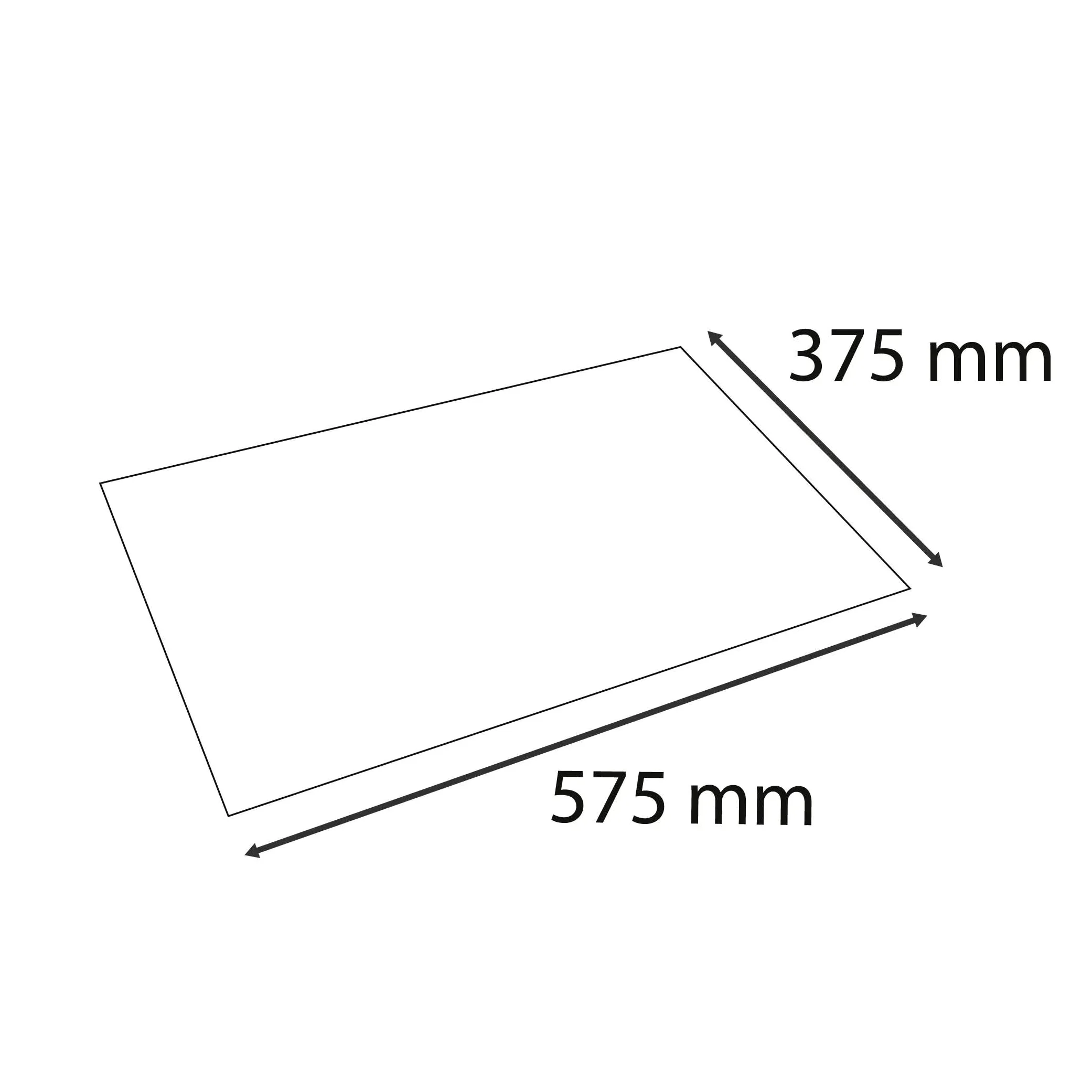 Exacompta - Rif. OfficeByMe 60601D - Set di 8 sottomano in cartone rigido, compatibile con mouse ottici e laser, formato largo e corto profondità, 57,5 x 37,5 cm, nero
