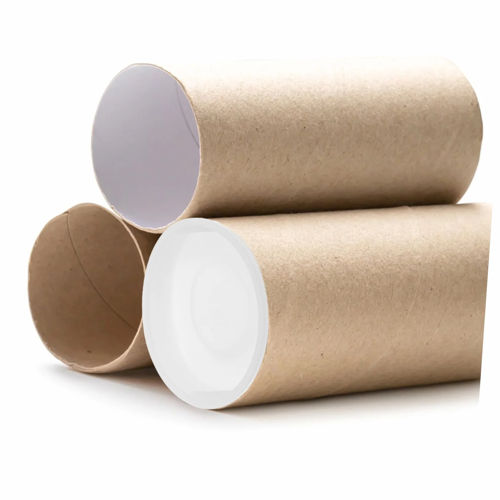 Tappi Terminali per Tubi di Carta Kraft 60 mm 20 Pezzi Plastica Bianca Cappucci Protettivi per Spedizione