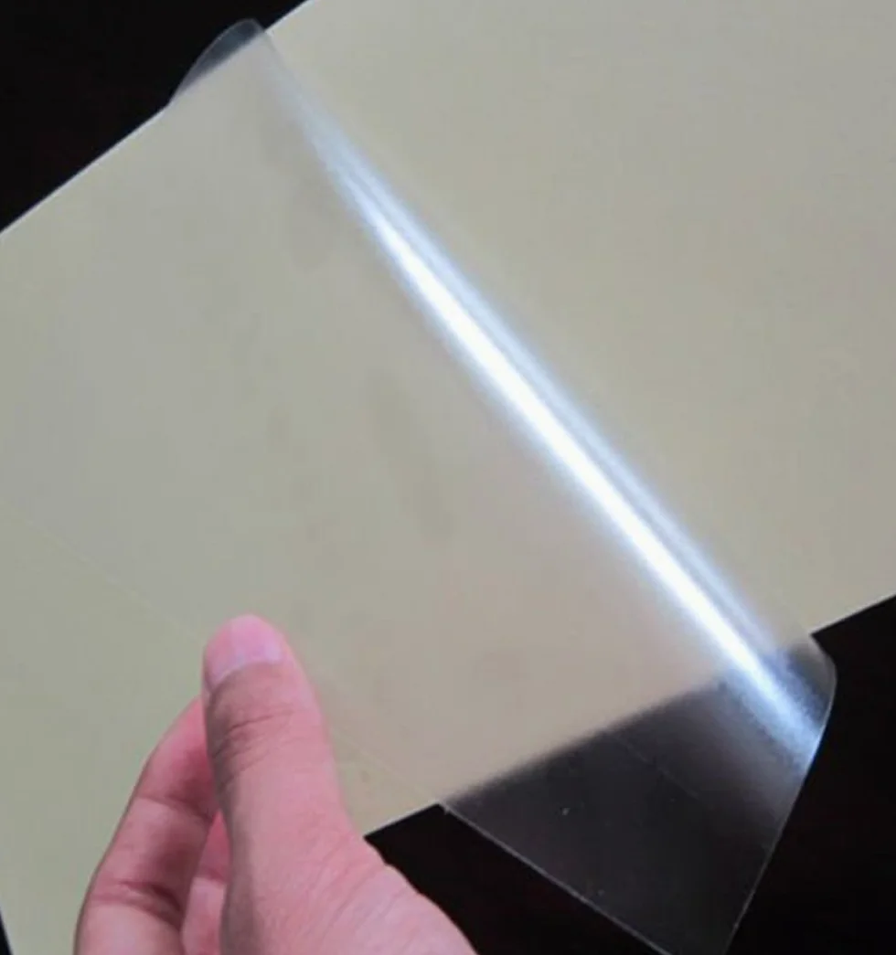 Fogli Adesivi Film PVC Vinile A4 Carta Trasparente per Stampante Inkjet (Trasparente, 100)