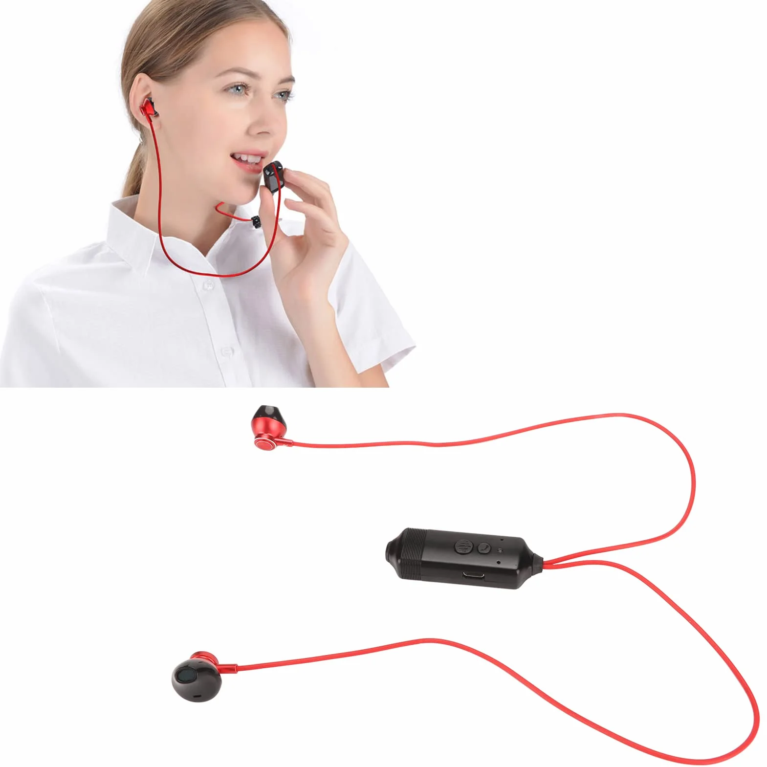 Cuffia per registratore di chiamate per Cellulare , Registrazione Automatica del registratore di chiamate per Telefono Visualizzazione 'alimentazione degli Auricolari Bluetooth per Le