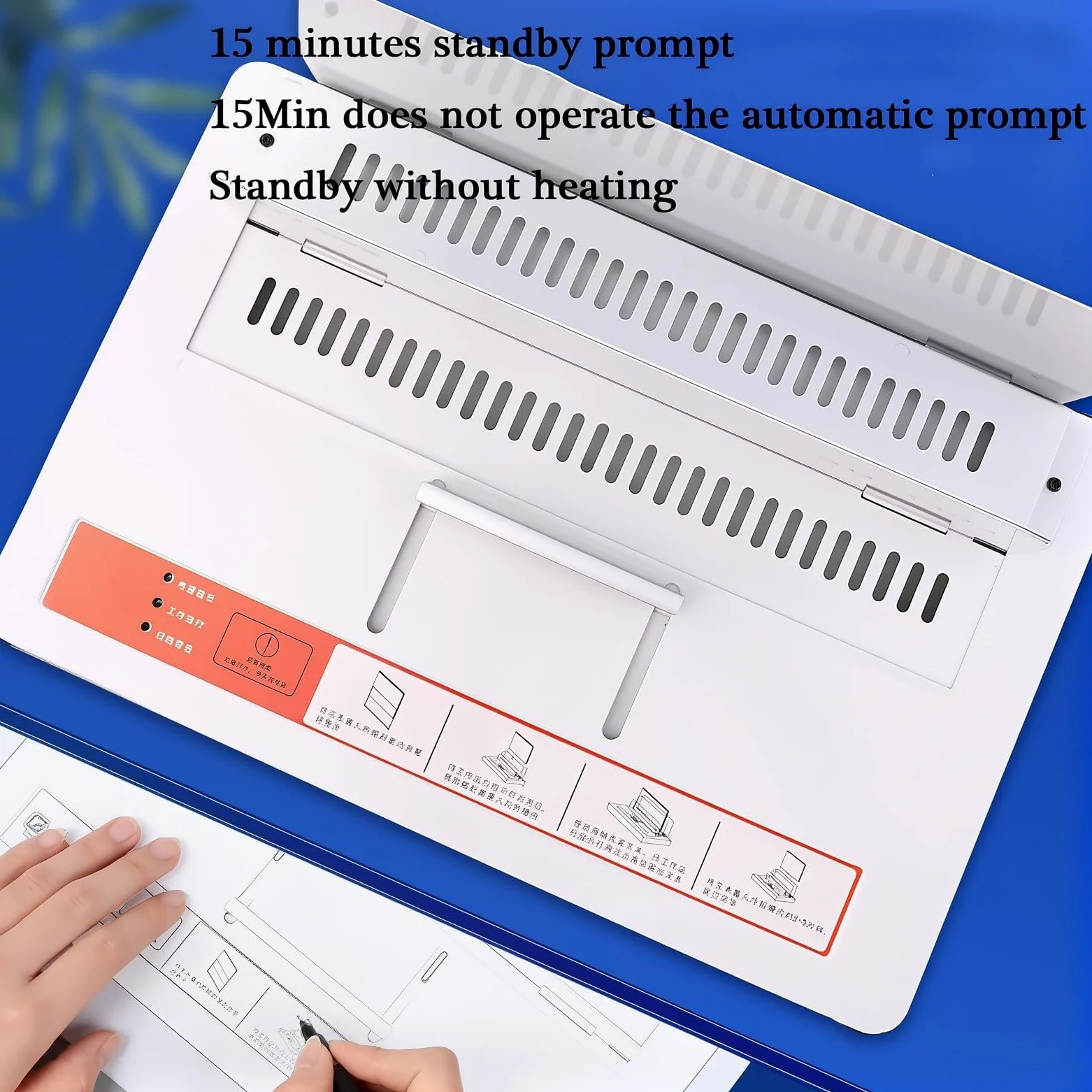 Rilegatrice termica per fogli A4, capacità 500 fogli, spessore di rilegatura 1-50 mm, controllo intelligente della temperatura per rapporti e polizze assicurative