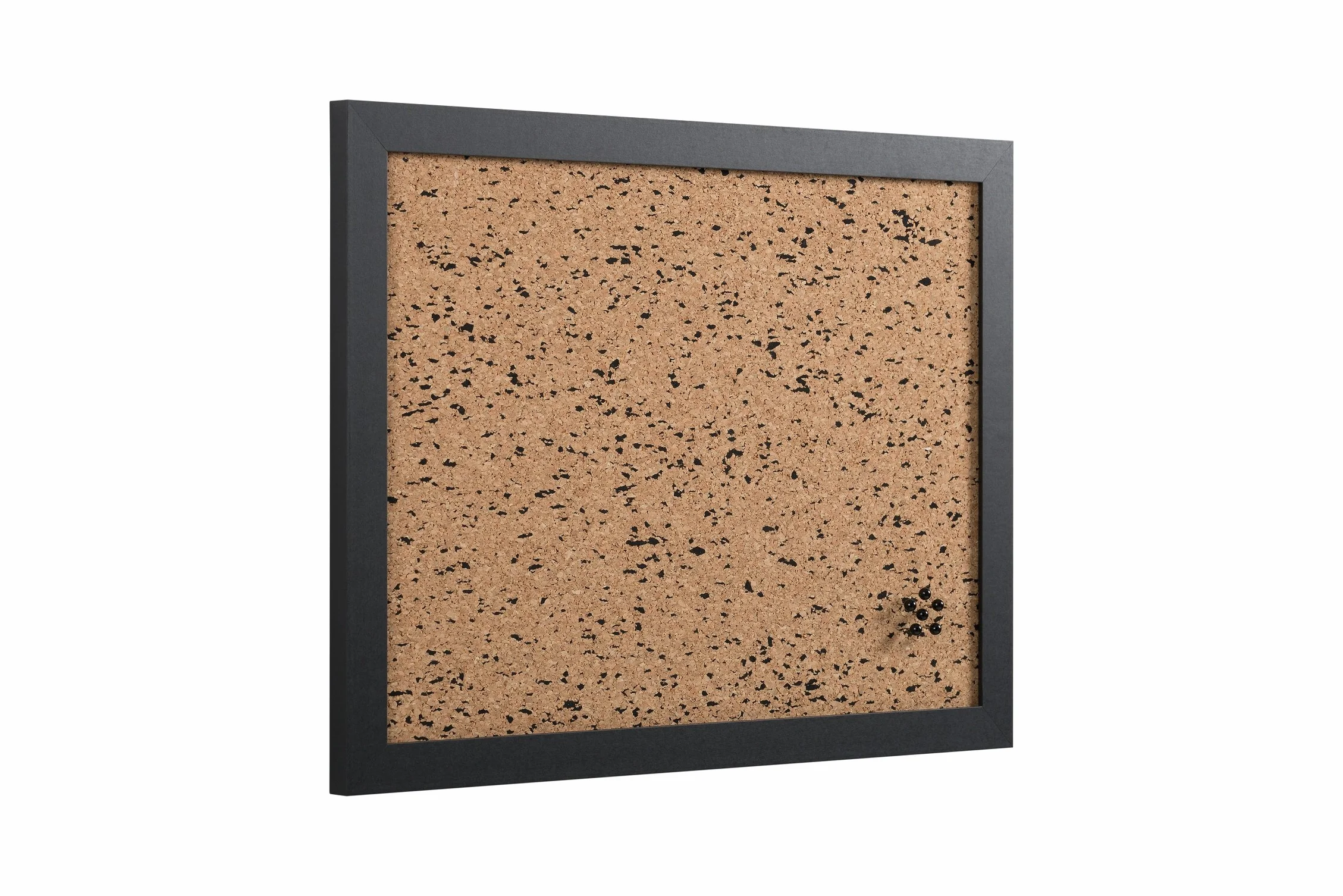Bi-Office, Bacheca Black & White, Lavagna In Sughero Con Inclusioni Nere EVA, Cornice Nera MDF, 60x45cm, (SF1414121616)