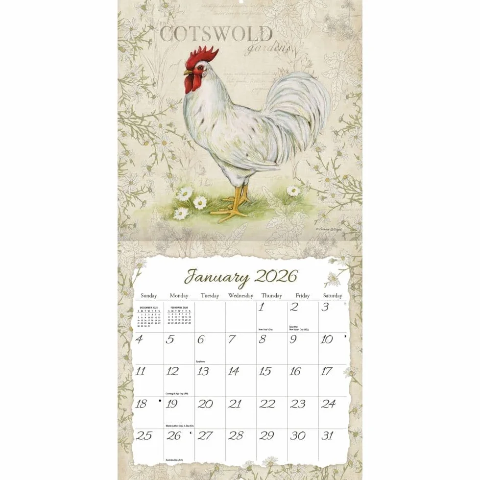 WSBL Calendario da parete 2026 Galli 12X12 (26997001691)