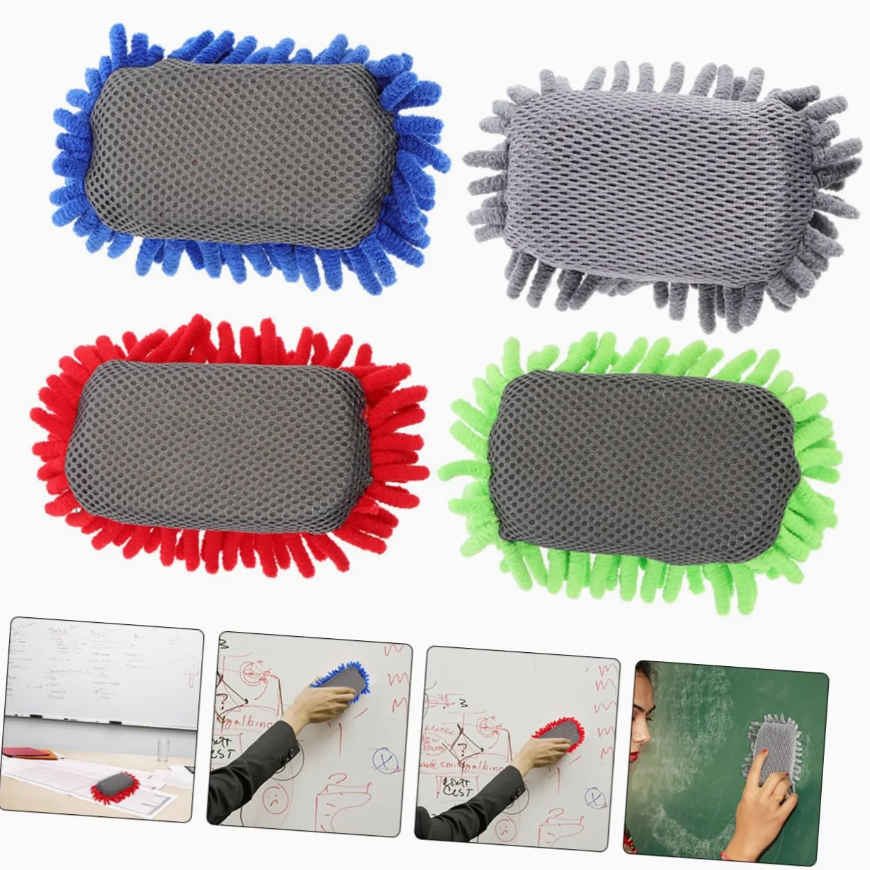 OSALADI 3 Set Gomma Accessori Per Lavagne Gomme Da Cancellare Per Ufficio Gomme Cancellabili A Secco Per La Classe Cancellabili A Secco Per Ufficio Penne Spugna 4 Pezzi * 3
