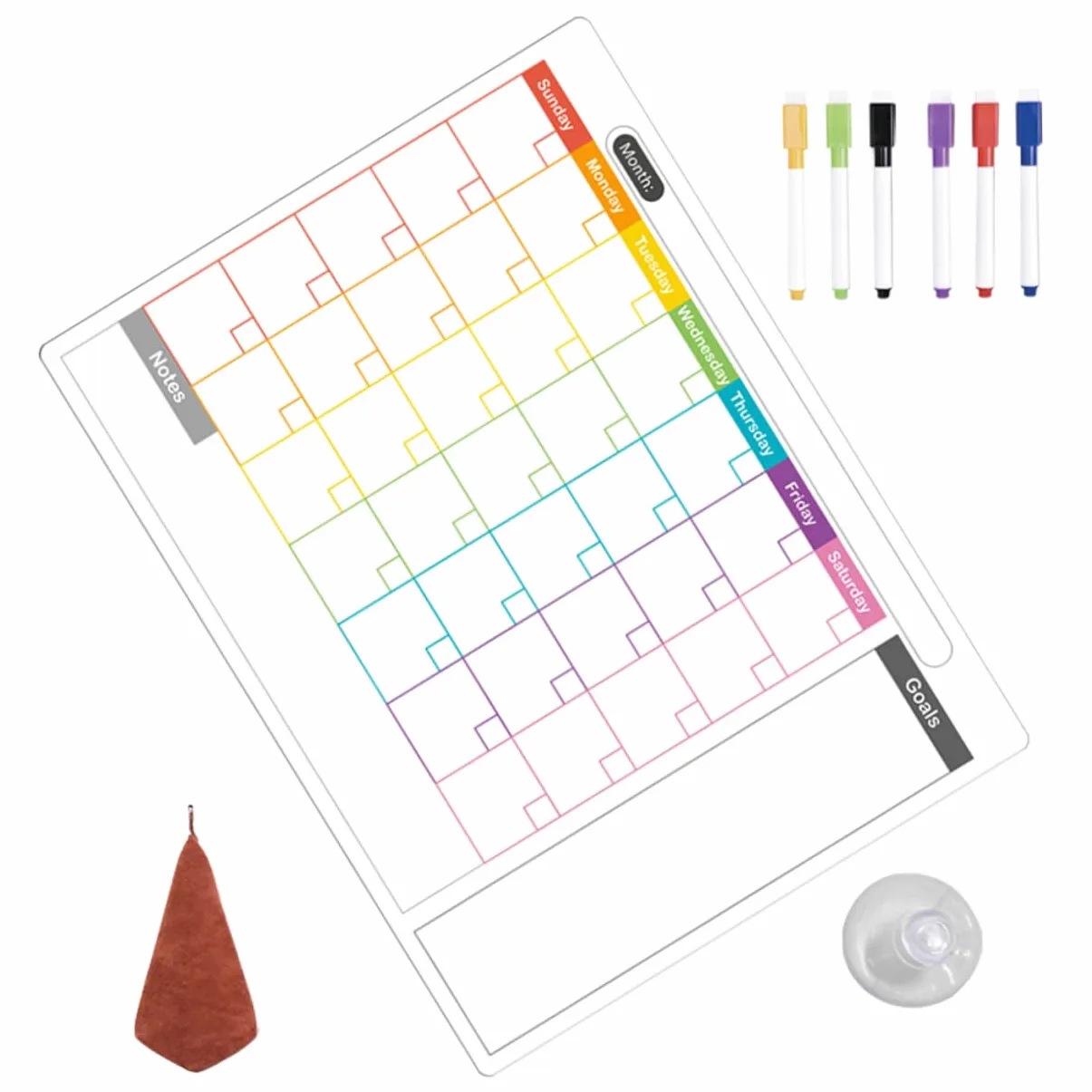 SHINEOFI 5 Set planner settimanale planning settimanale Piano settimanale asse organizzatore di armadietti mini pianificare il calendario di scrittura lista pianificazione lavagna cotone