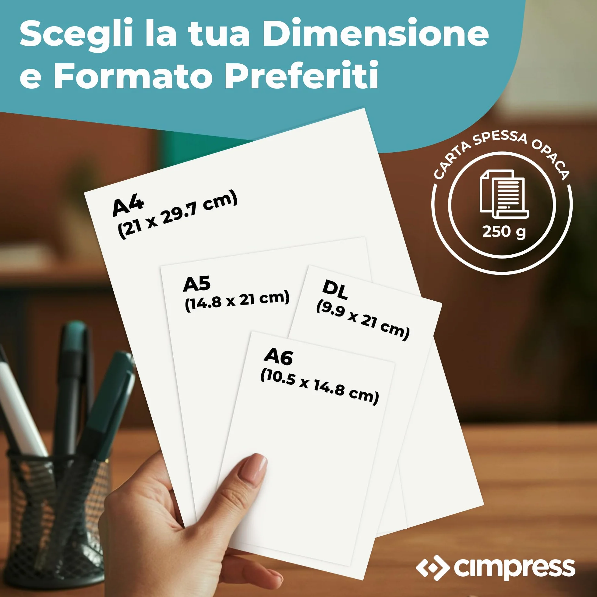 Cimpress Volantini Personalizzati A5, Stampa Fronte Carta Opaca, Confezione 250