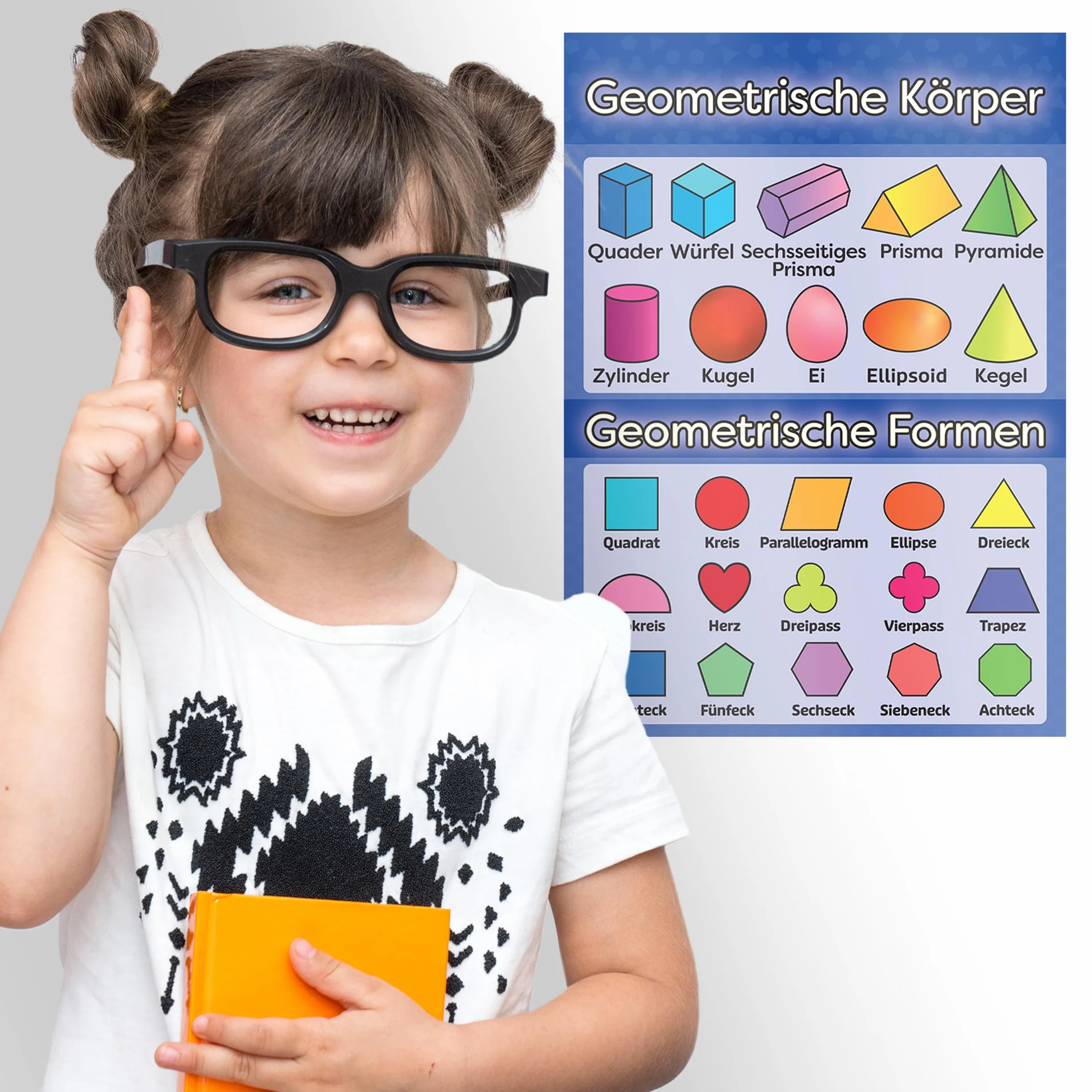 LOGIJO® 12 poster educativi Montessori Matematica A4 satinato apprendimento numeri calcoli base