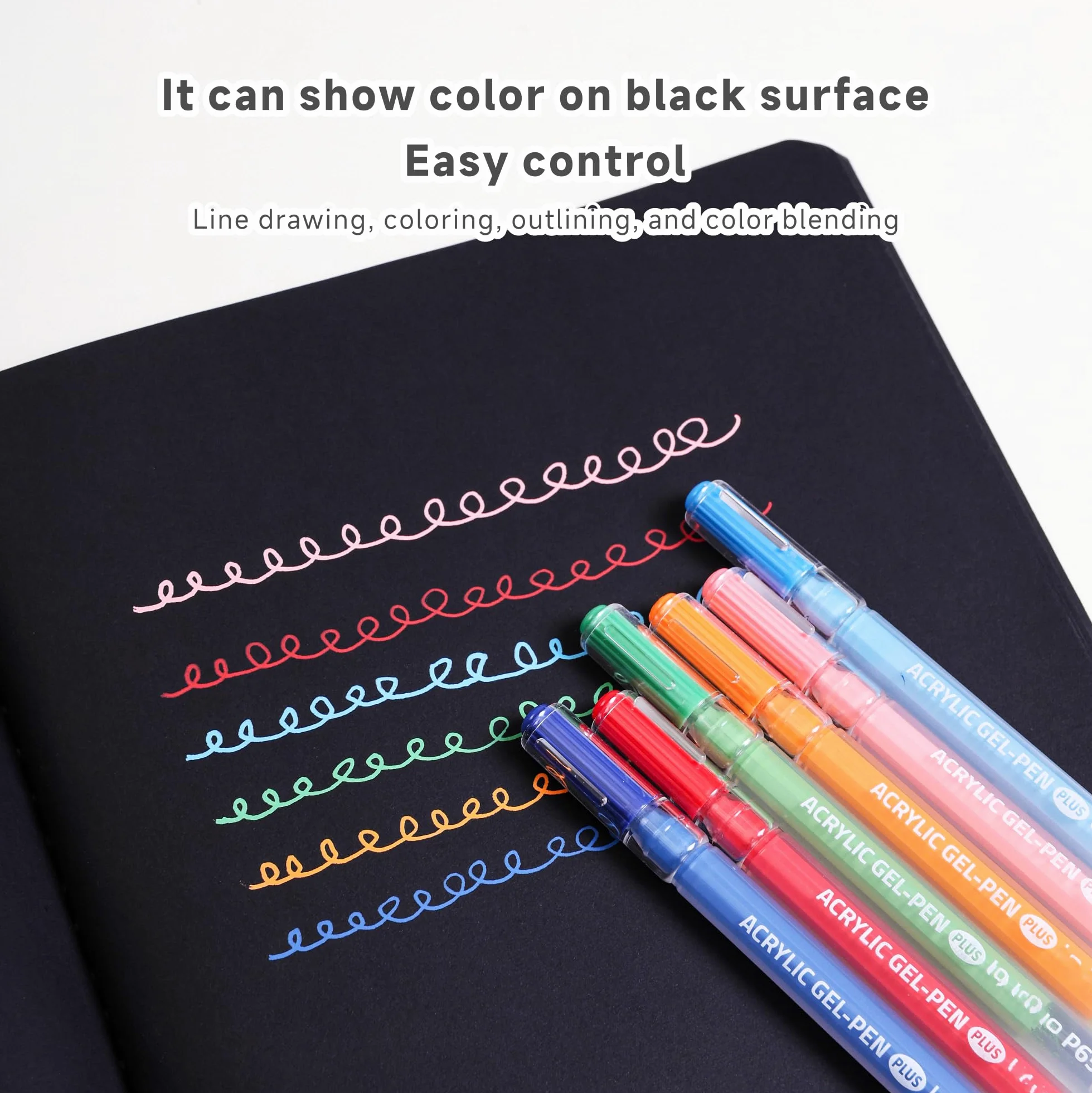 90 penne acriliche del gel di colori con la punta della pallottola di 1.0mm per la colorazione adulta | Penne gel colorate multisuperficie per pittura, diario, disegno, scrittura, appunti, artigianato artistico fai da te