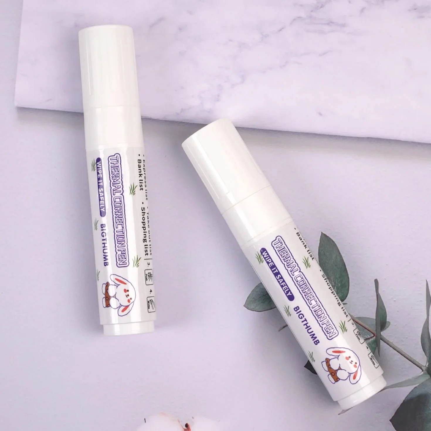 Pennarello a liquido bianco per correzione carta termica Strumento corriere pacchi Etichetta Privacy Protection Pen