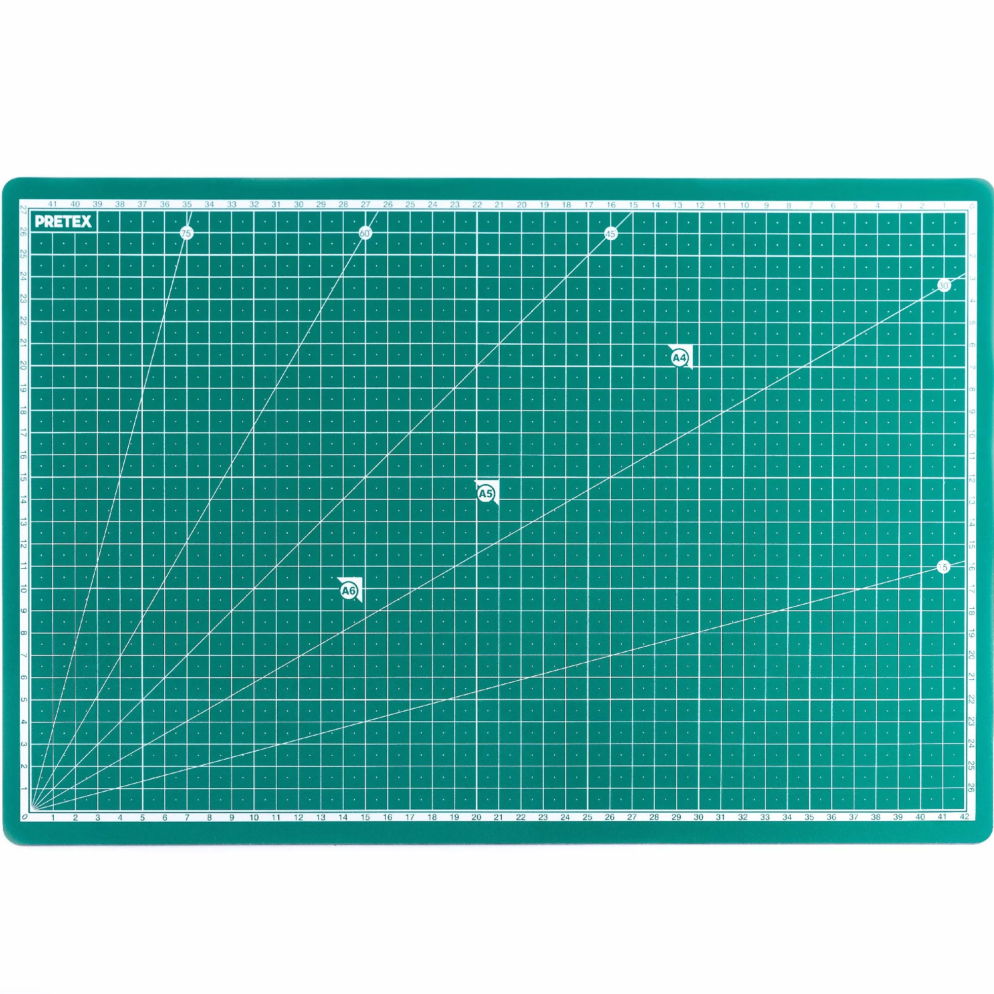 PRETEX SC-114 Tappetino da taglio PVC 45x30 cm A3 chiusura automatica Verde