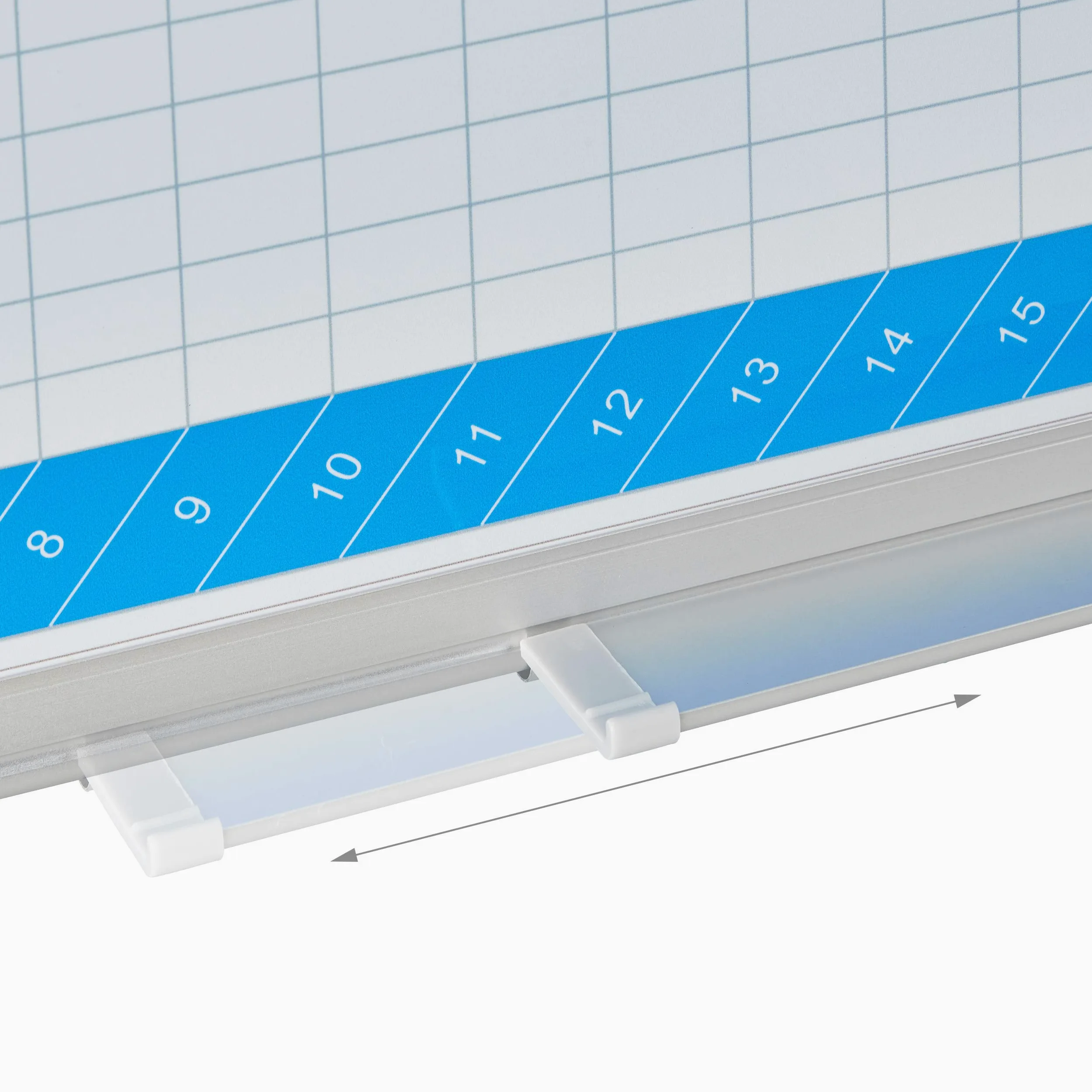 Relaxdays Whiteboard Planner, Annuale, Lavagna Magnetica, Cancellabile, Bacheca, Portapennarelli, 60 x 90 cm, Bianca