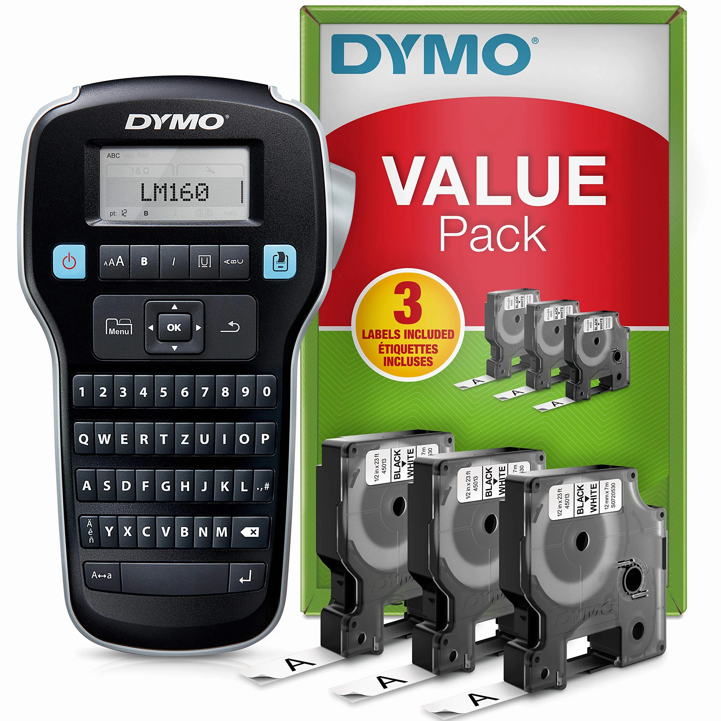 DYMO LabelManager 160 Etichettatrice portatile tastiera QWERTZ etichette D1 6 9 12 mm