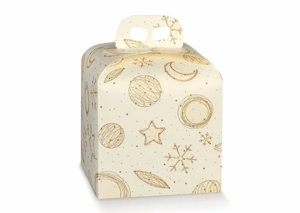 Generico PORTAPANETTONE ALTO BIANCO 20 x 20 x 18 cm