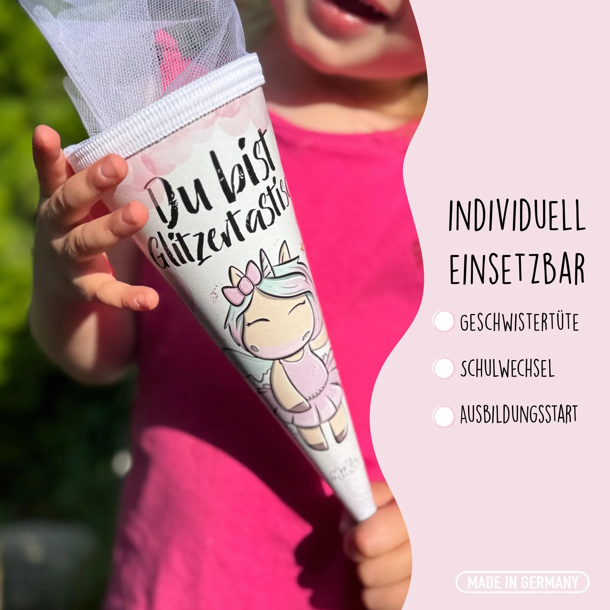 Unicorno Mina Piccolo sacchetto per scuola 22 cm ragazza regalo inizio scuola