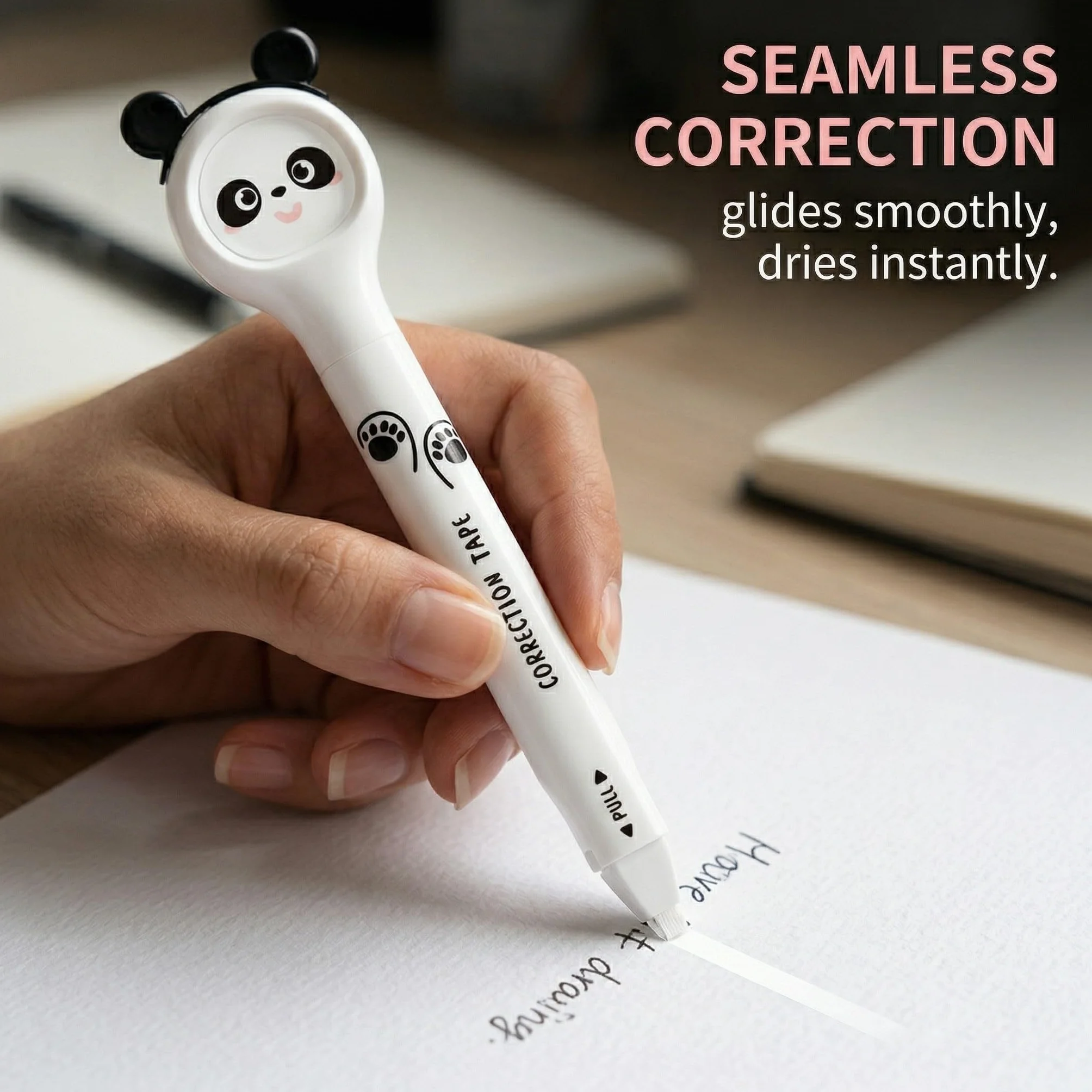 Correttore a Nastro Forma Penna 6M x 5MM Rullo di Correzione Gatto per Ufficio Scrapbooking