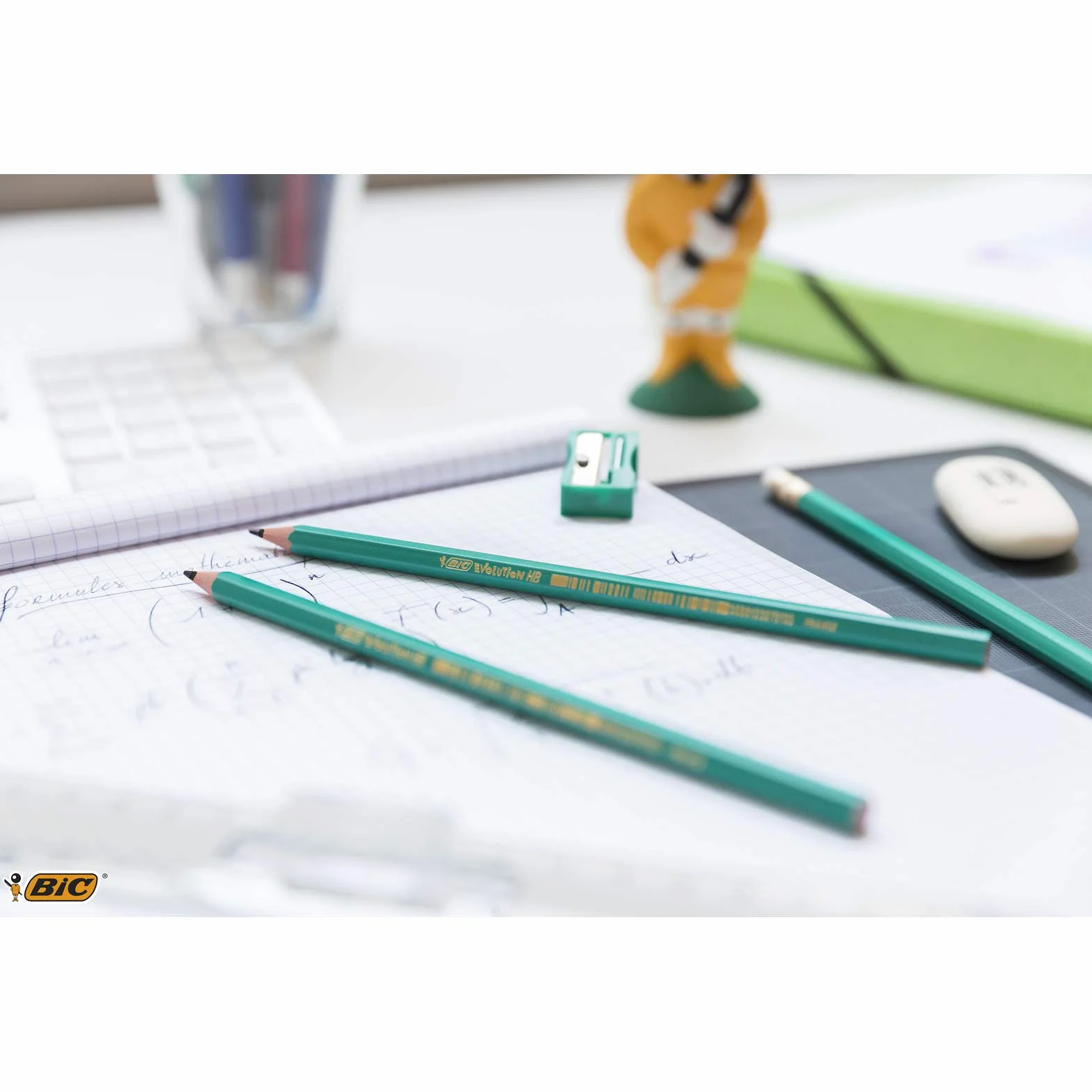 BIC Evolution ECOlutions, Maxi-Pack Matite Grafite, 200 Unità, Mina HB Resistente, Cancelleria Scuola e Ufficio