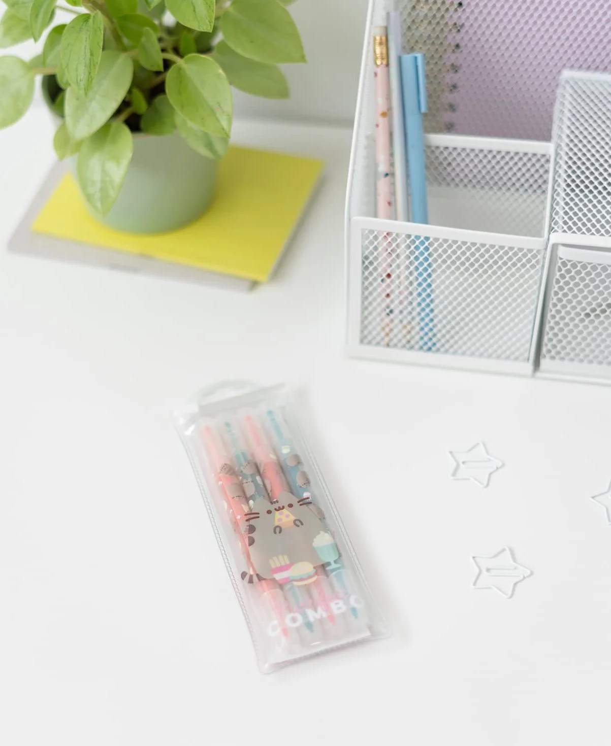 Grupo Erik Set Evidenziatori Pastello Pusheen Foodie 4 Colori Pennarelli Doppia Punta