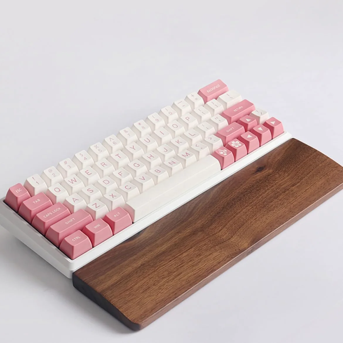 Poggiapolsi Ergonomico in Legno di Noce 300mm per Tastiera | Tonalità Caffè, Venatura Naturale del Legno, Misura 300×80mm, Finitura Elegante e Lavorazione Curata