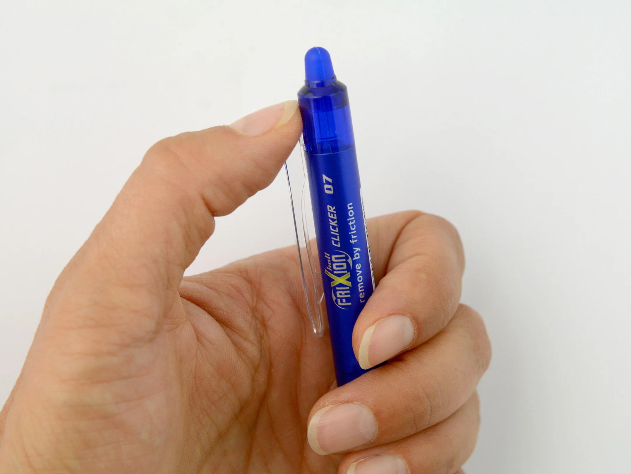 PILOT Frixion Clicker Penna Cancellabile al Calore Inchiostro Termosensibile Ricaricabile Plastica Riciclata Nero Tratto Medio Pacco da 5