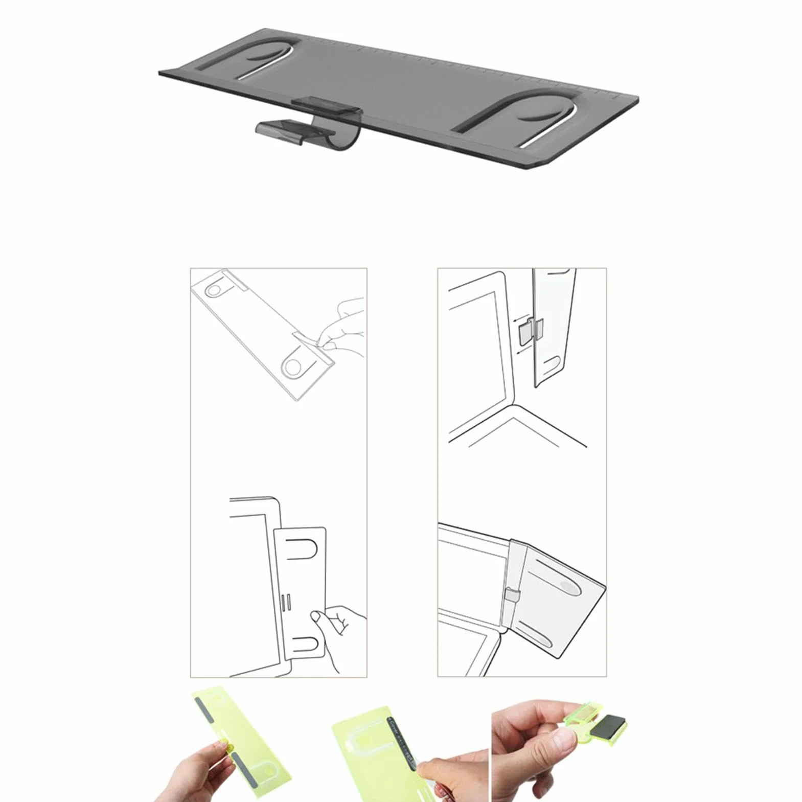 Cartella per computer portatile porta documenti monitor inserimento file bacheca messaggi adesivi 23,9 x 7 x 1,5 cm